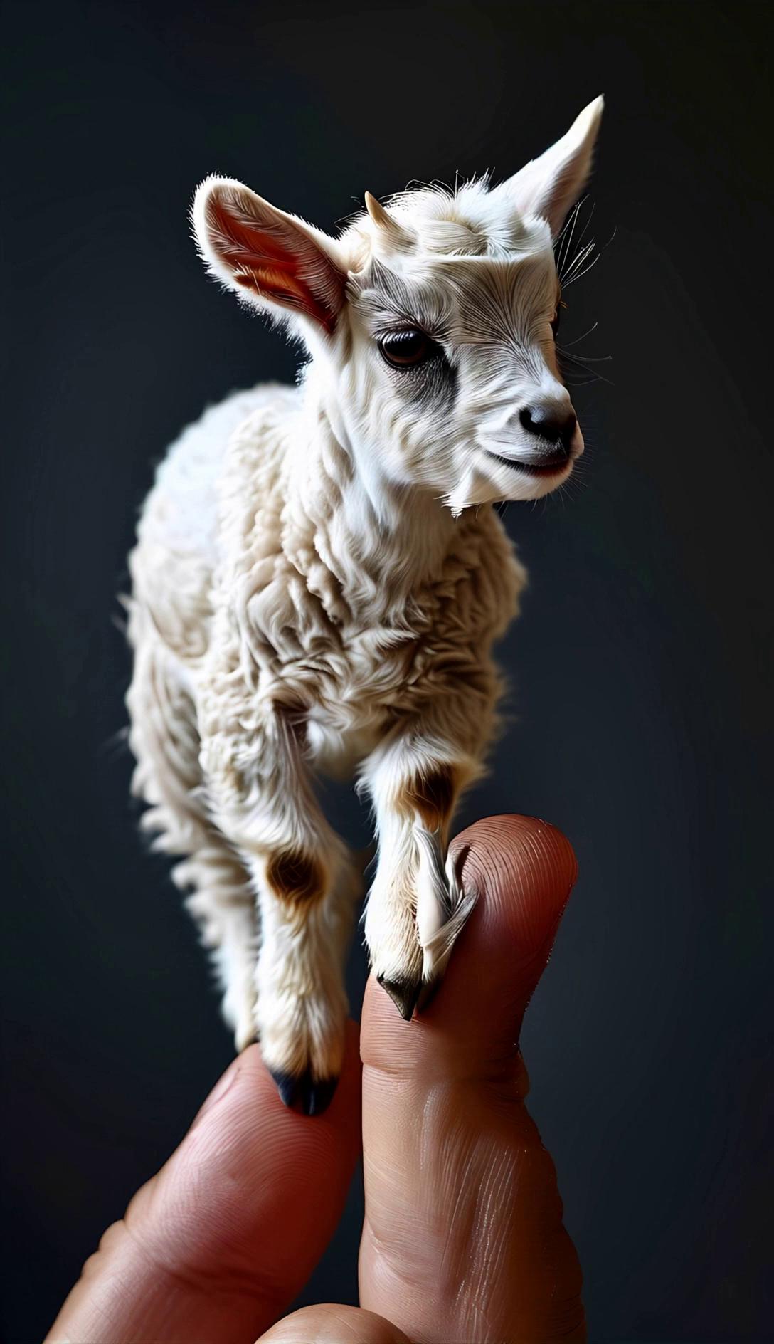 Goat Sitting On Human Finger Video – video thumbnail