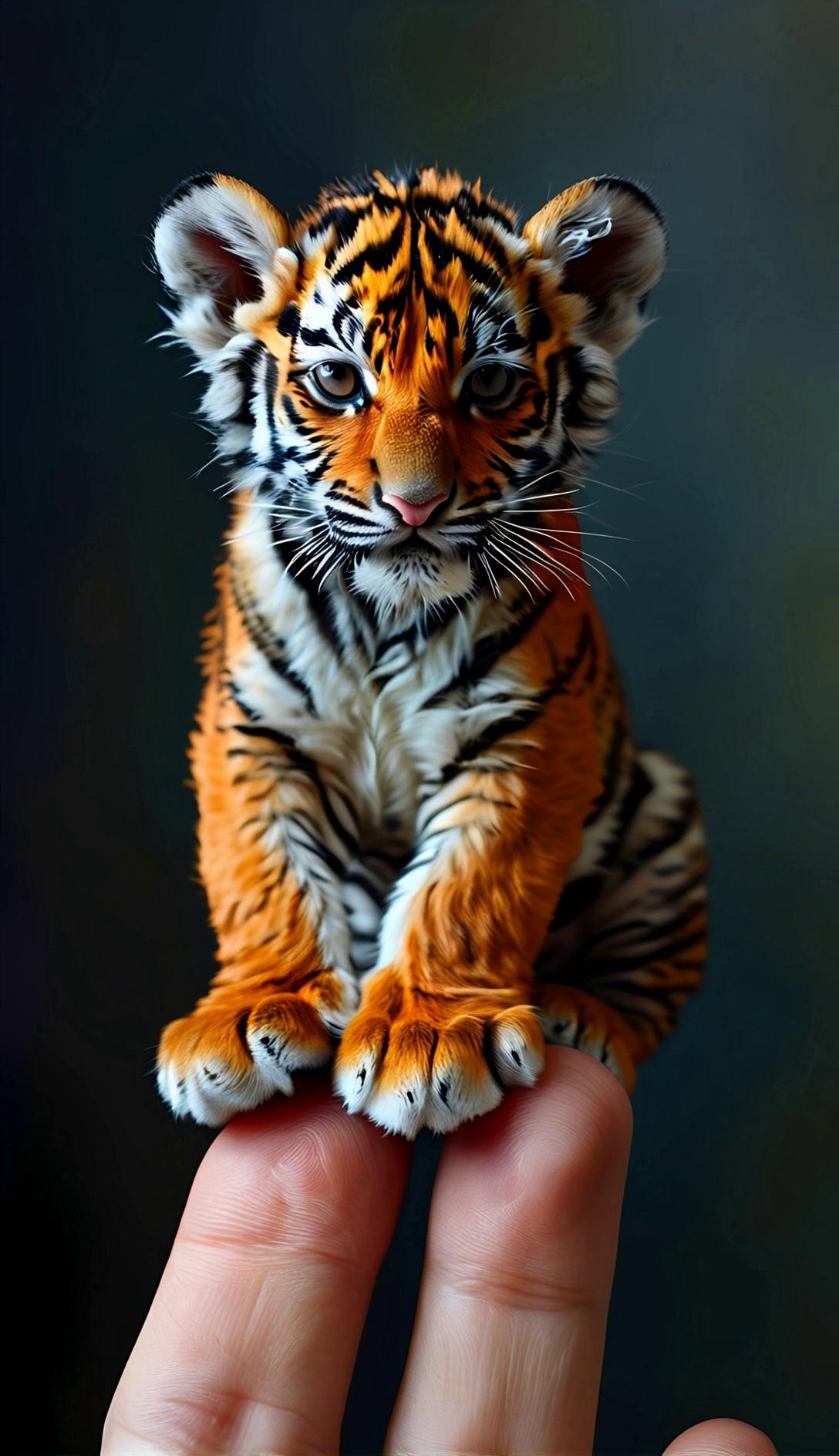 Tiger Sitting On Human Finger Video 1 – video thumbnail