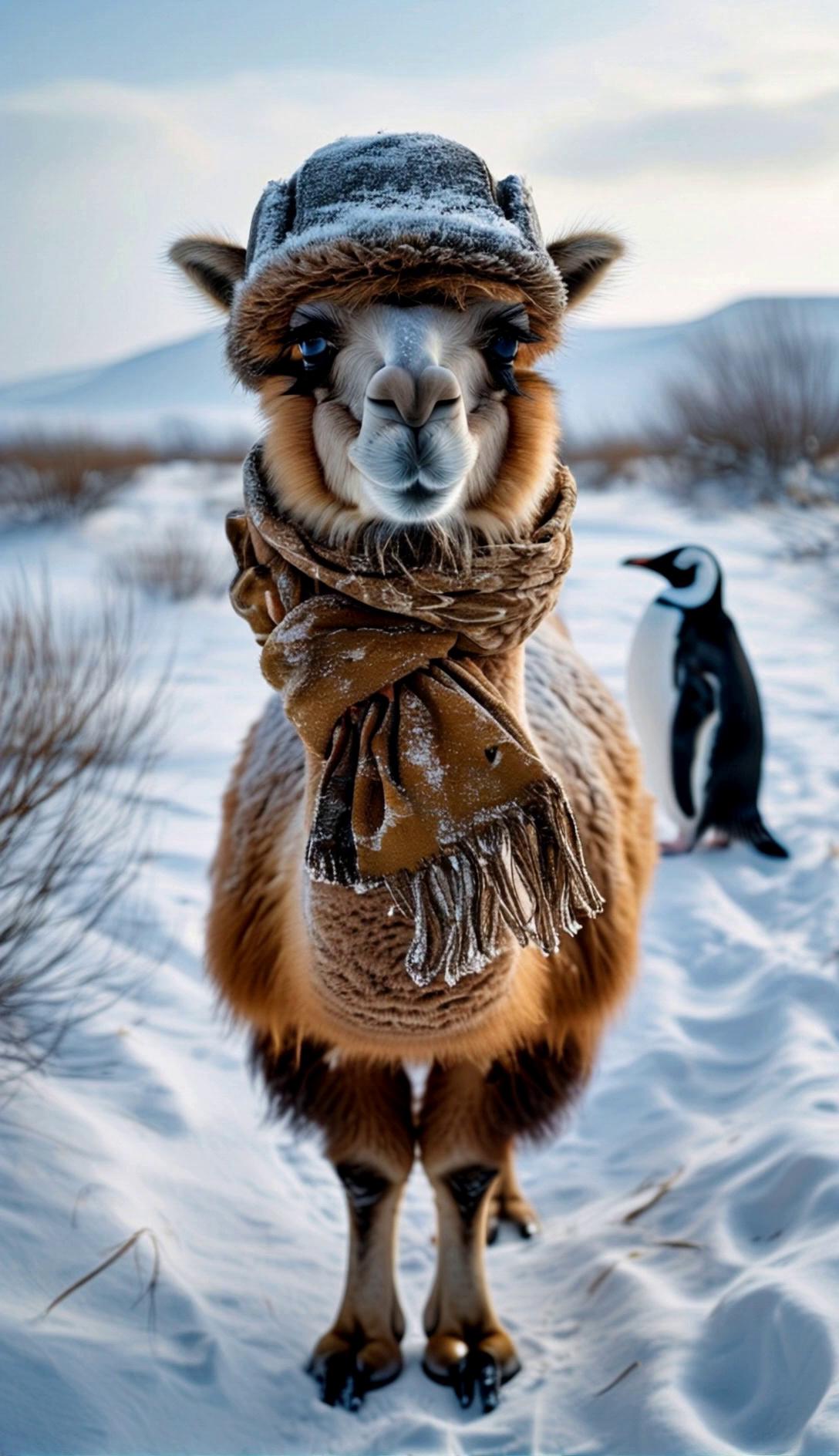 Camel In Snowy Desert Video 1 – video thumbnail