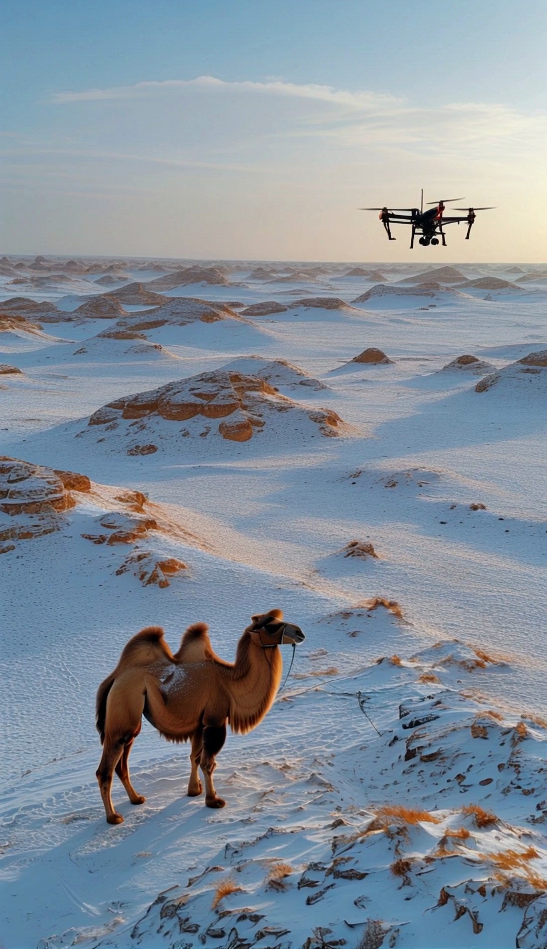 Camels In Snowy Desert Video 3 Thumbnail