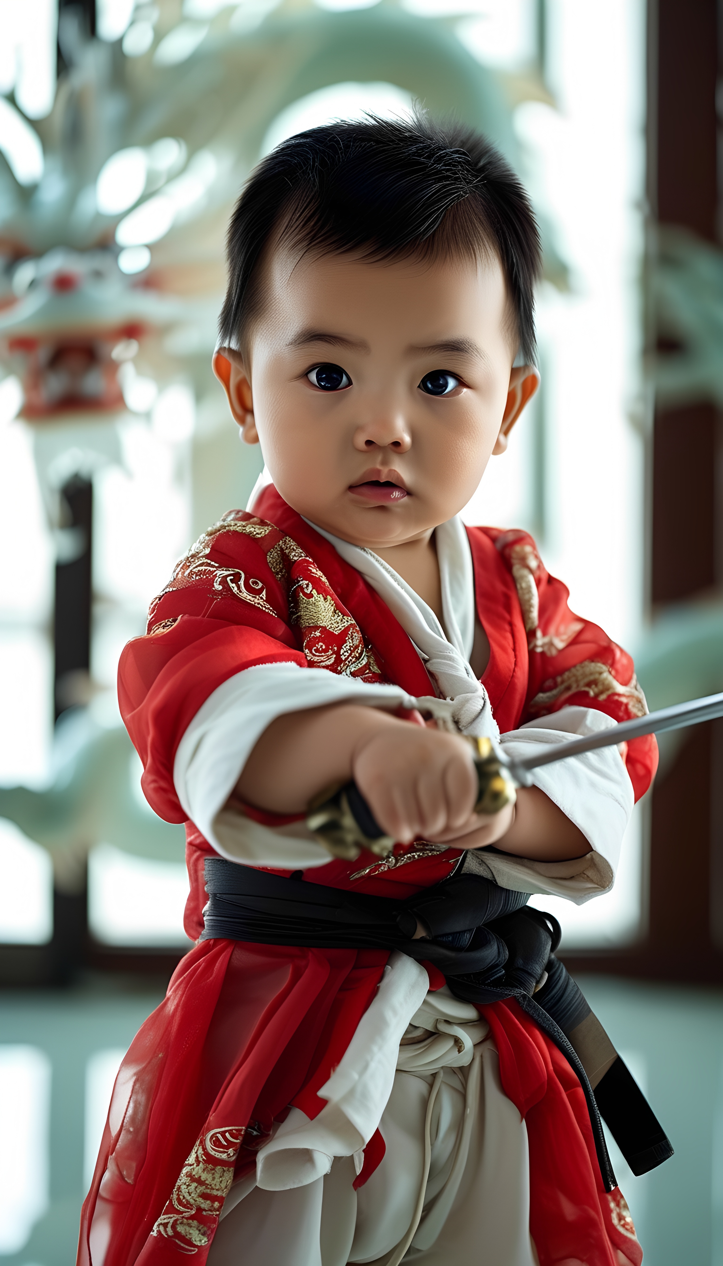 Adorable Baby Warrior Mystical Scene 1