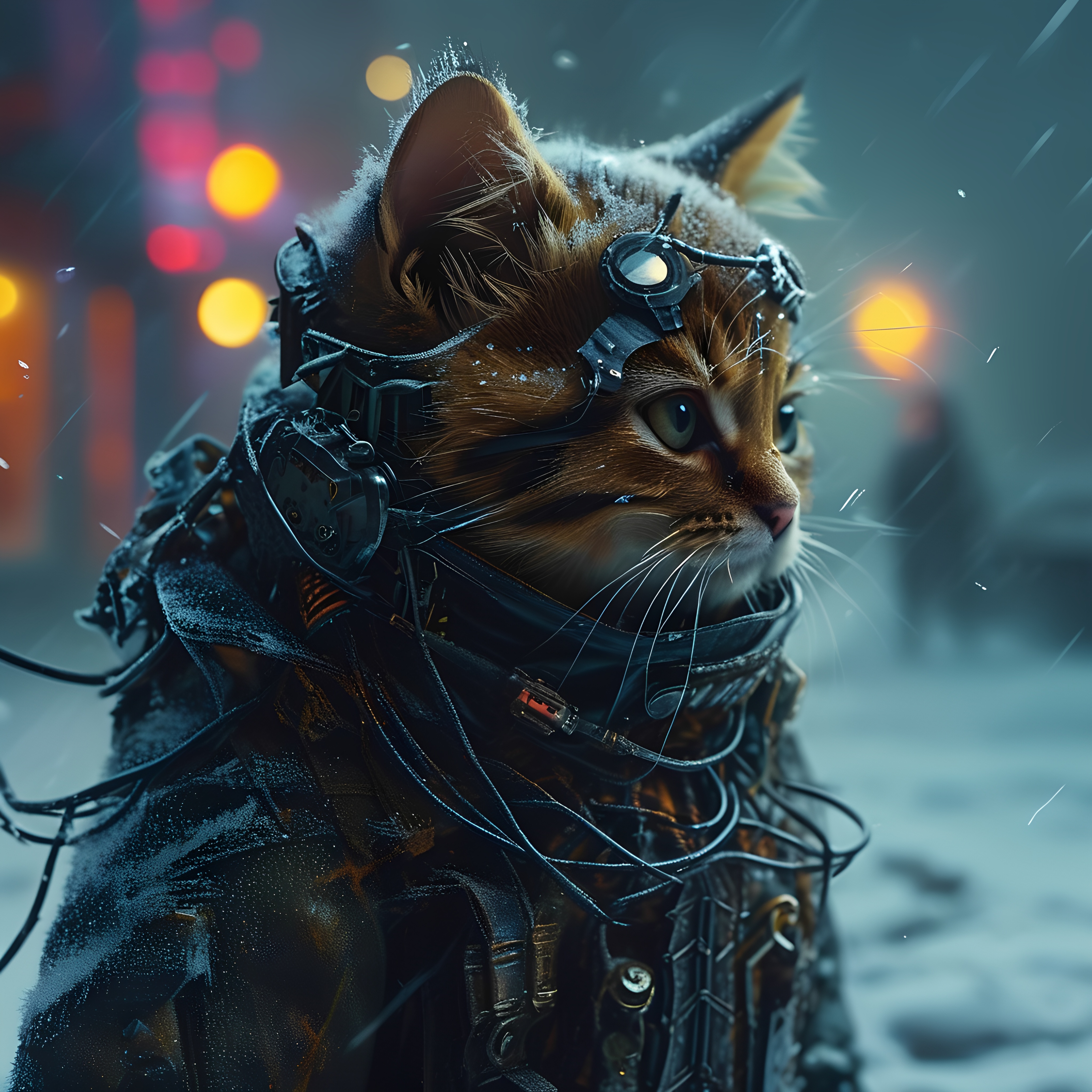 Cyber Kitten Snowy Neon Alley 3