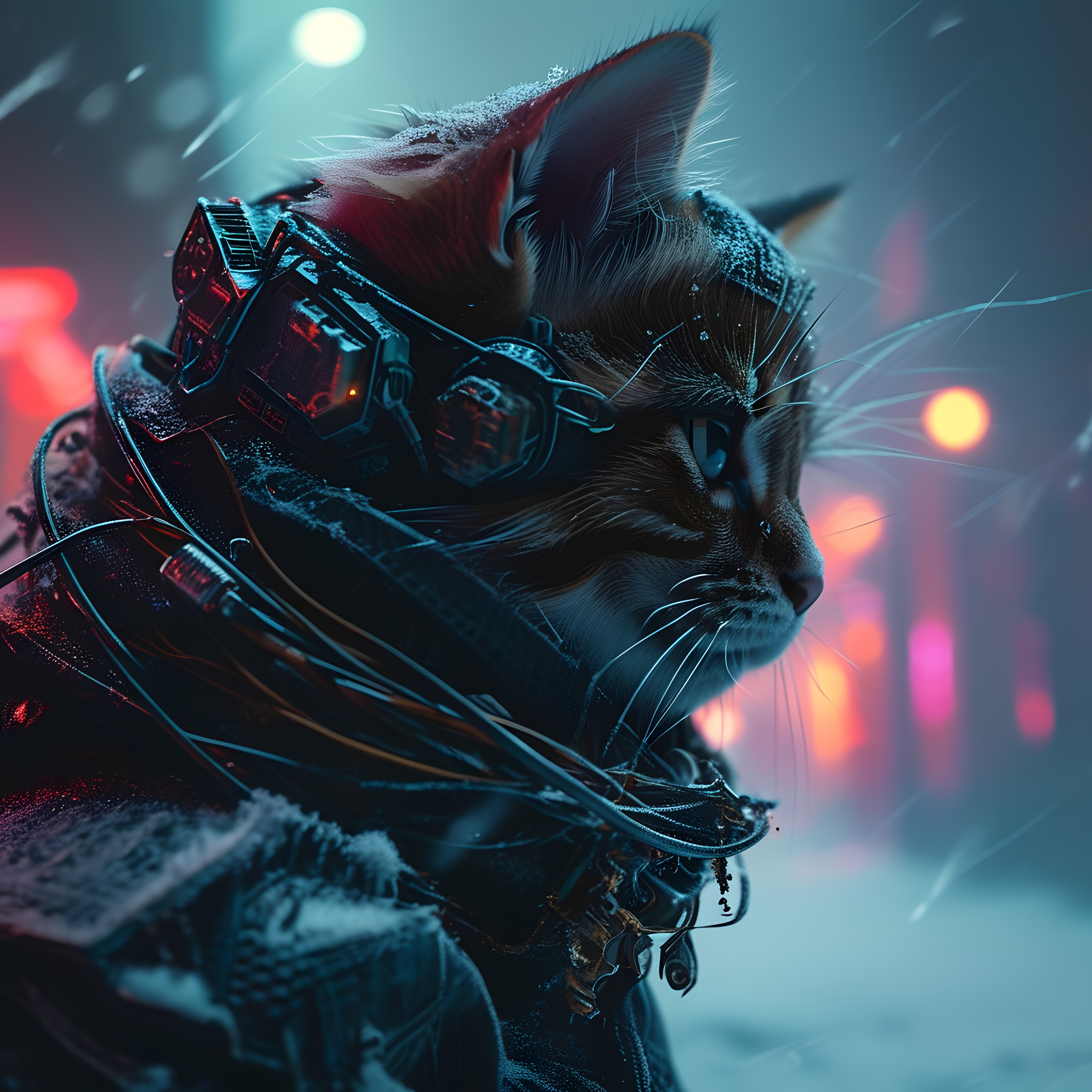 Cyber Kitten Snowy Neon Alley 4