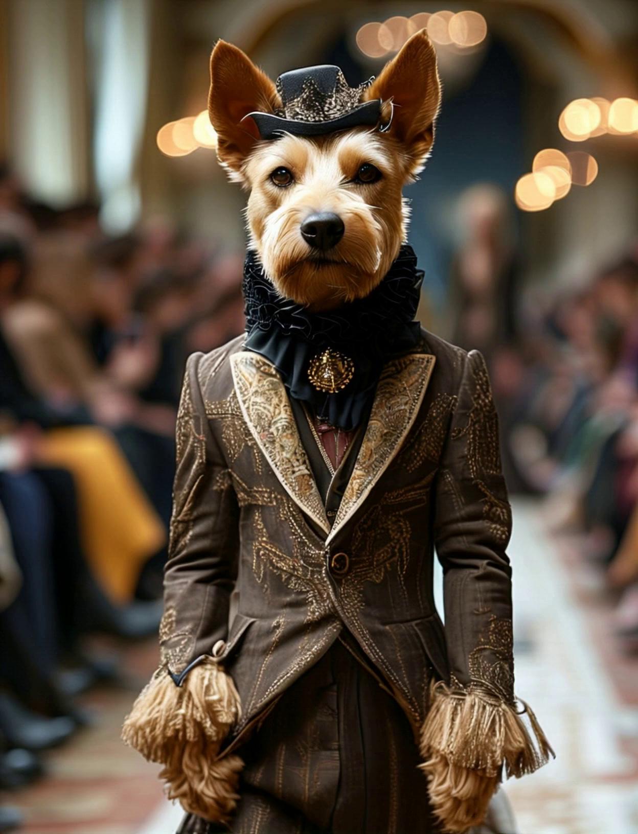Dog In Classic Suit On Podium Video 1 Thumbnail