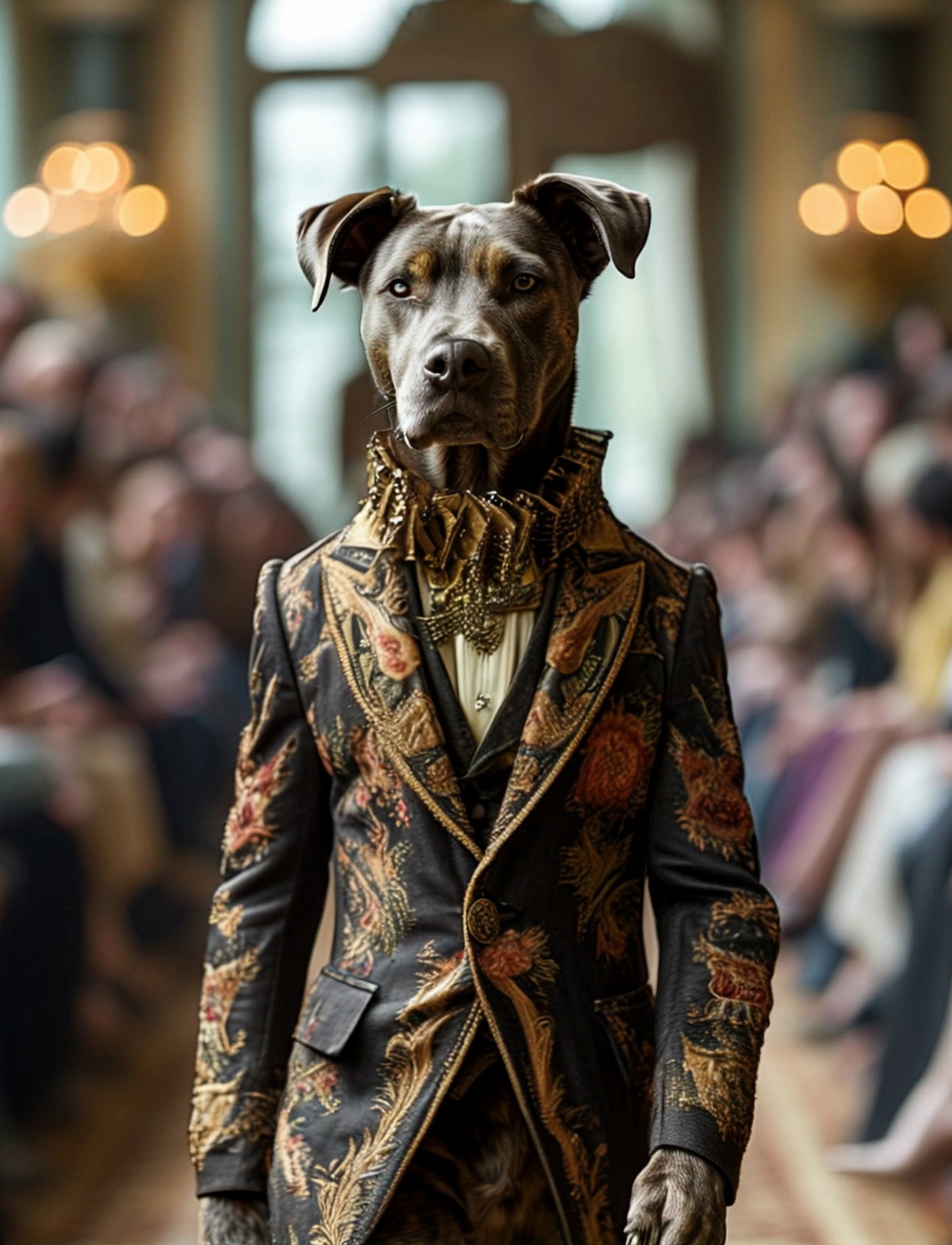 Dog In Classic Suit On Podium Video 4 Thumbnail
