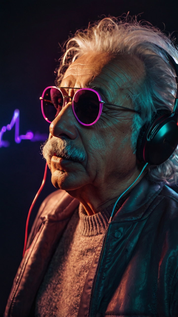 Einstein Headphones Sunglasses Neon 3