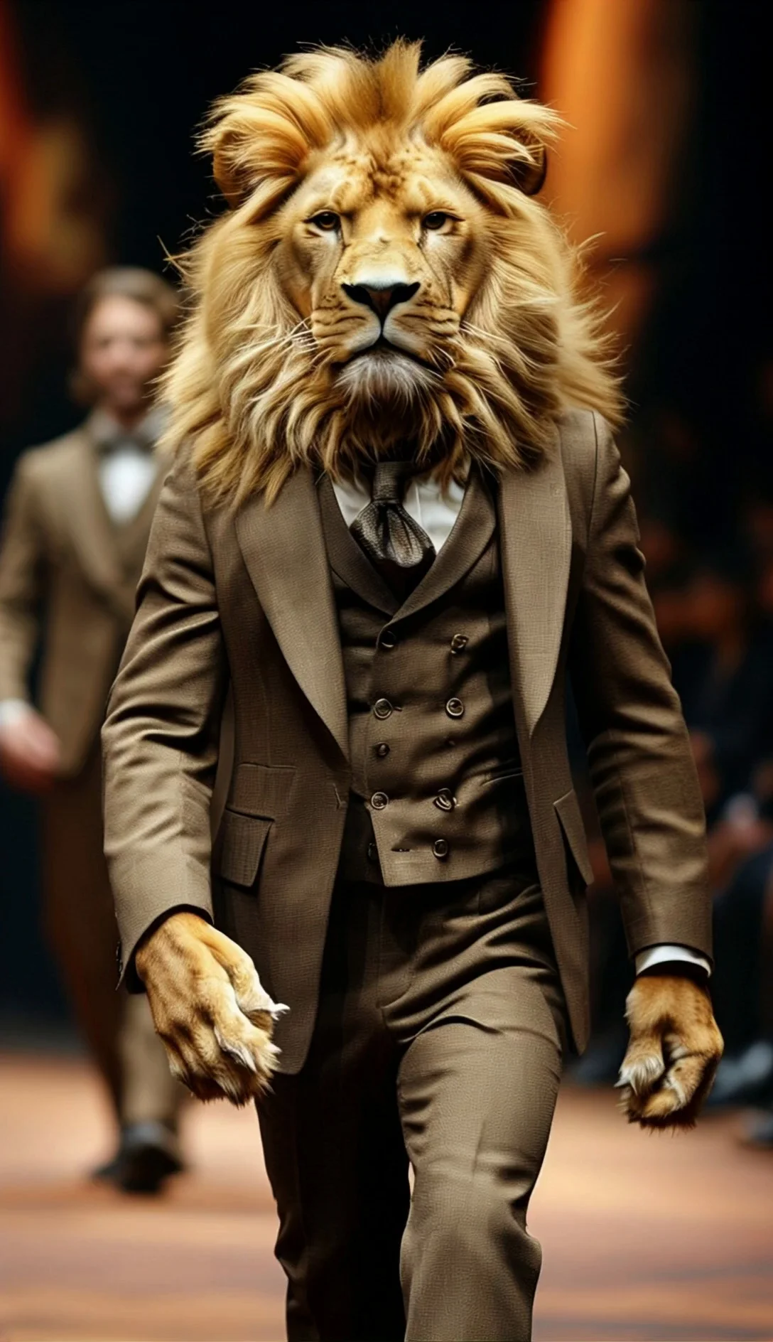 Elegant Lion Walks Fashion Show Video 2 Thumbnail