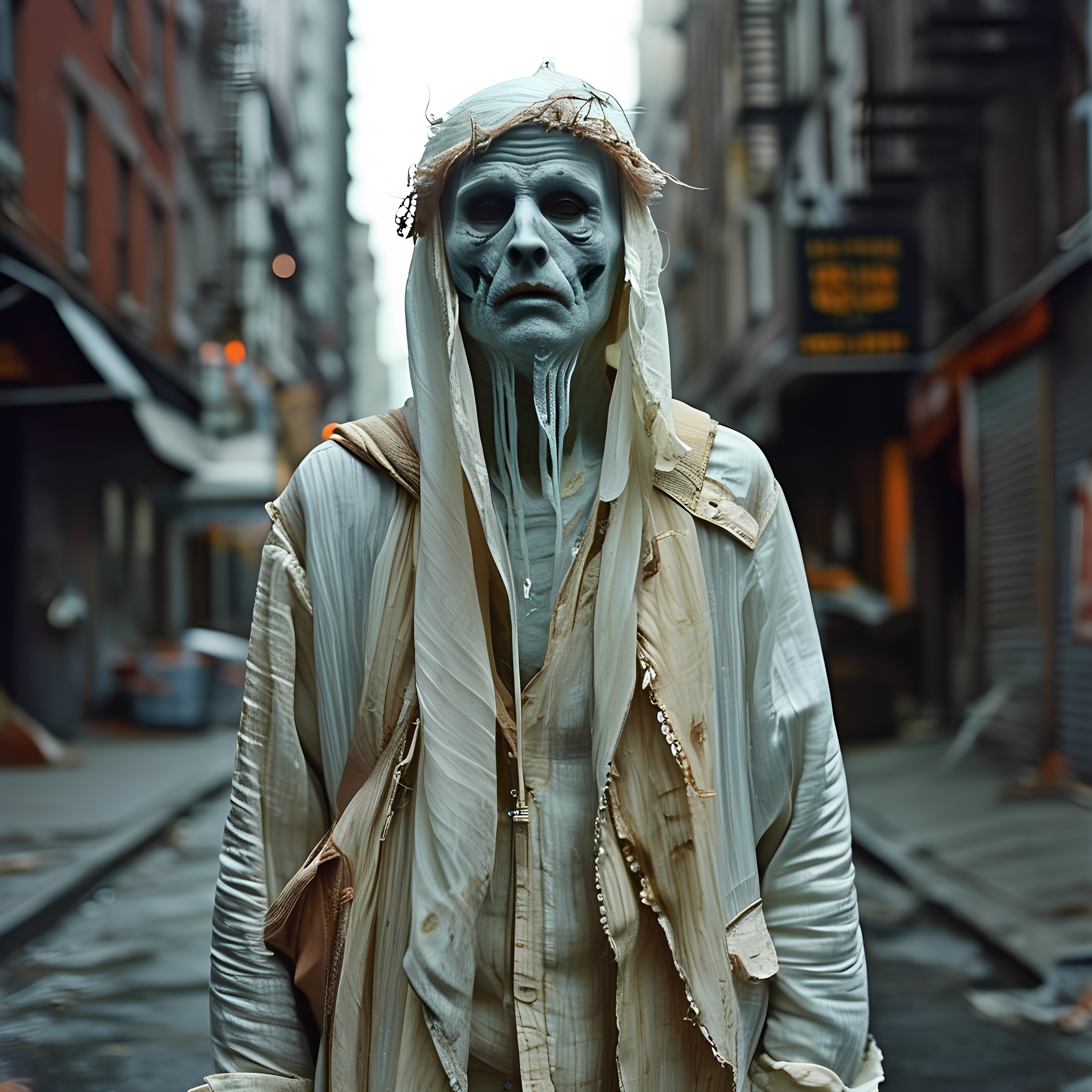 Ghostly Figure City Street Horror 3