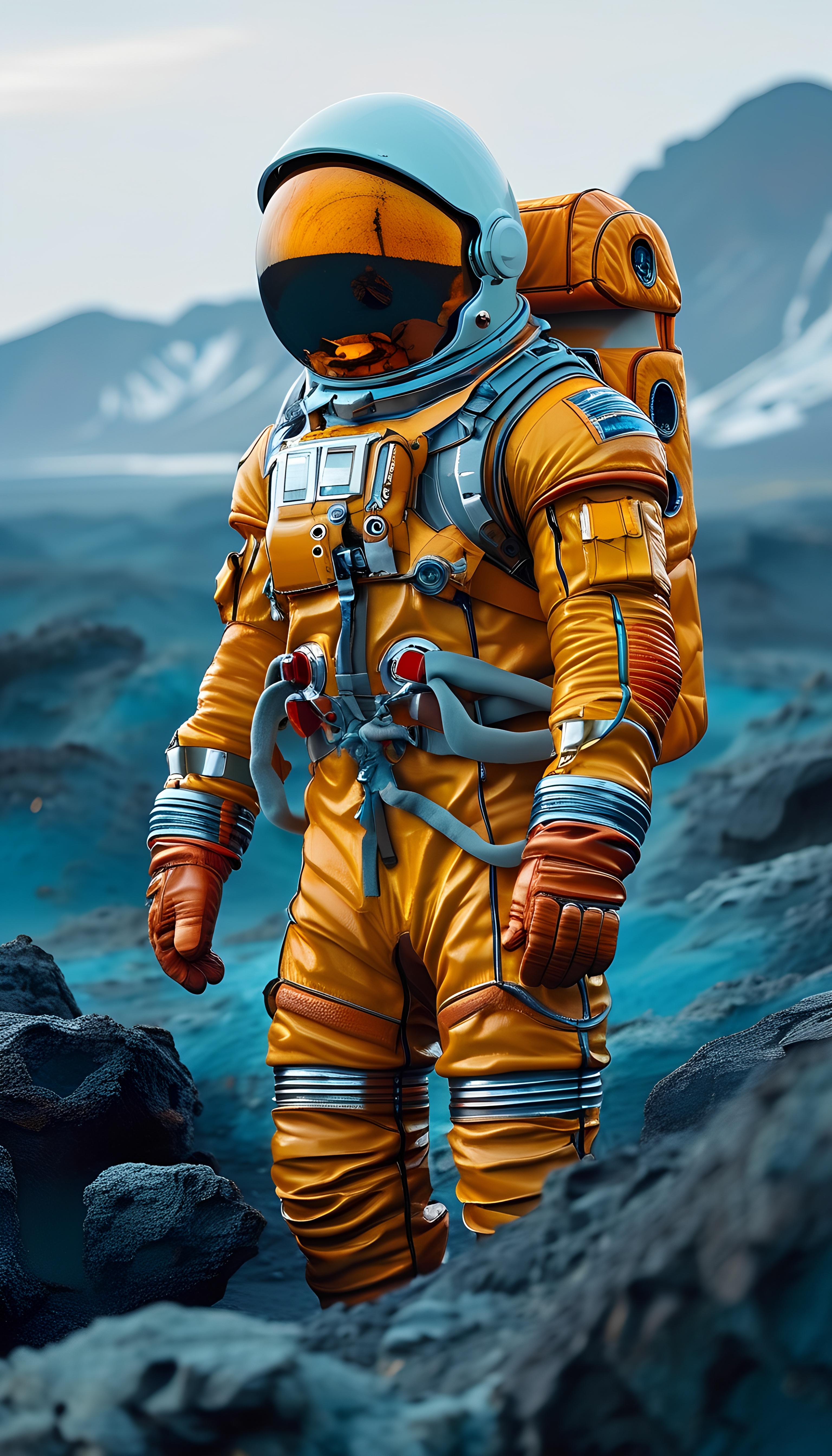 Interstellar Style Astronaut Snow Scene 1