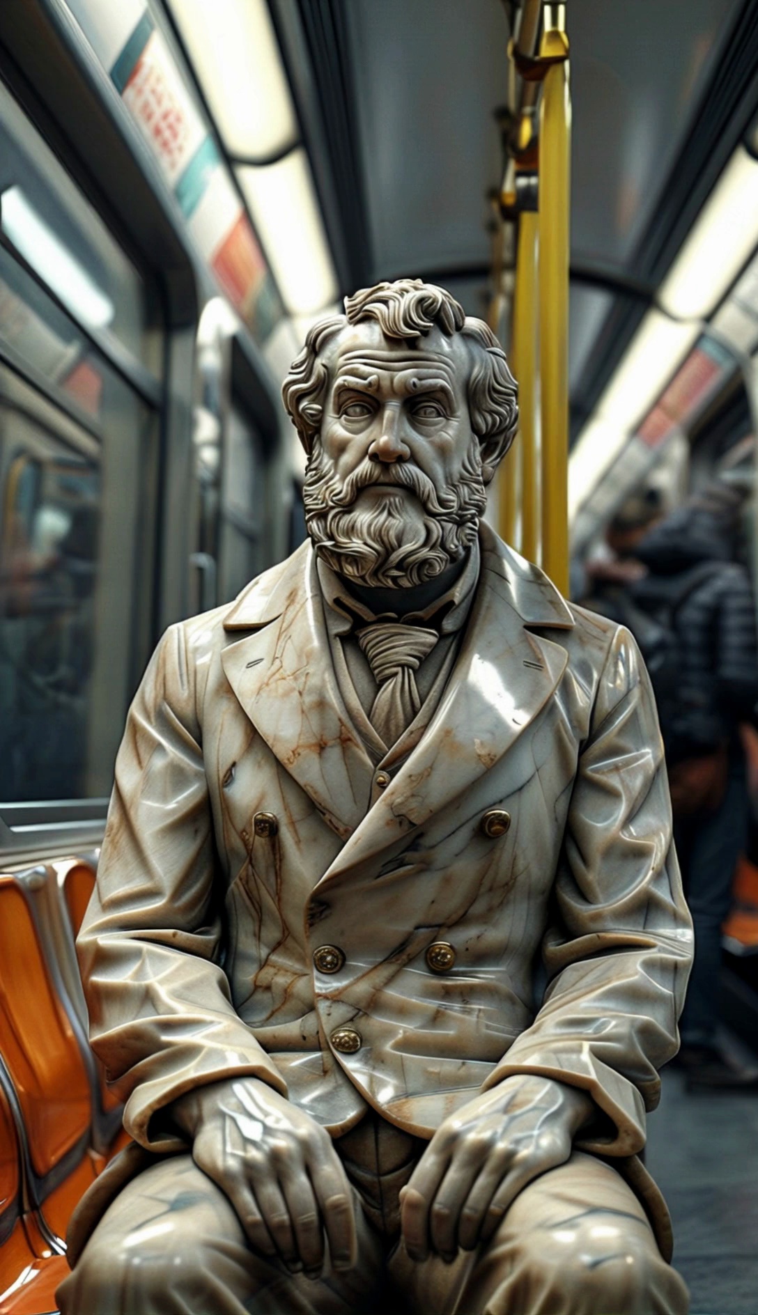 Marble Statue Man Subway Video 3 Thumbnail