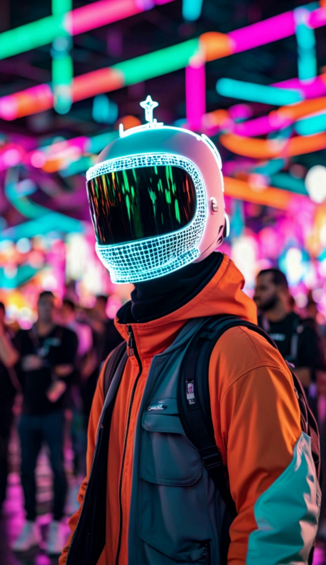 Neon City Glow Helmet Guy Video 1 – video thumbnail