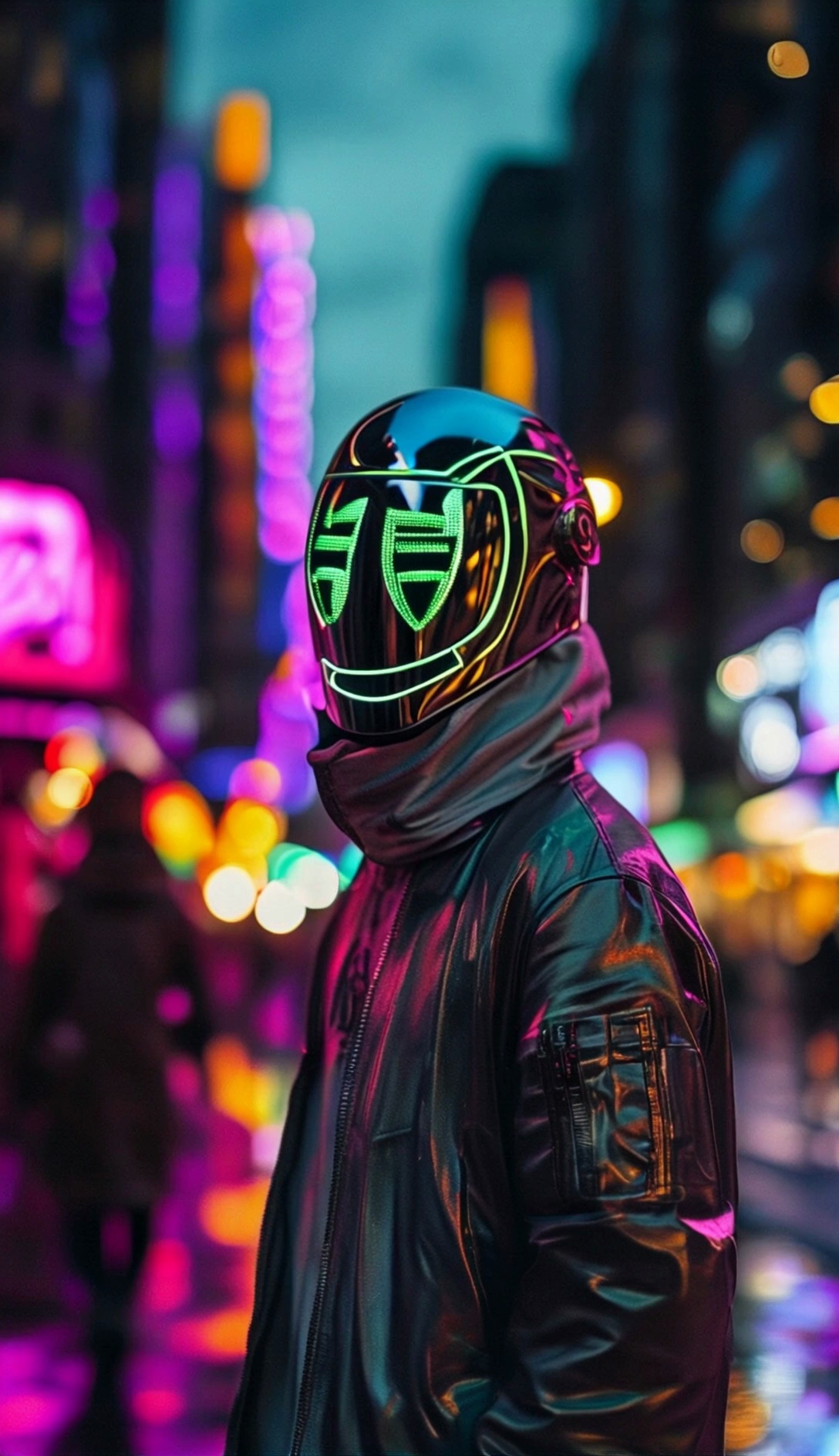 Neon City Glow Helmet Guy Video 5 Thumbnail