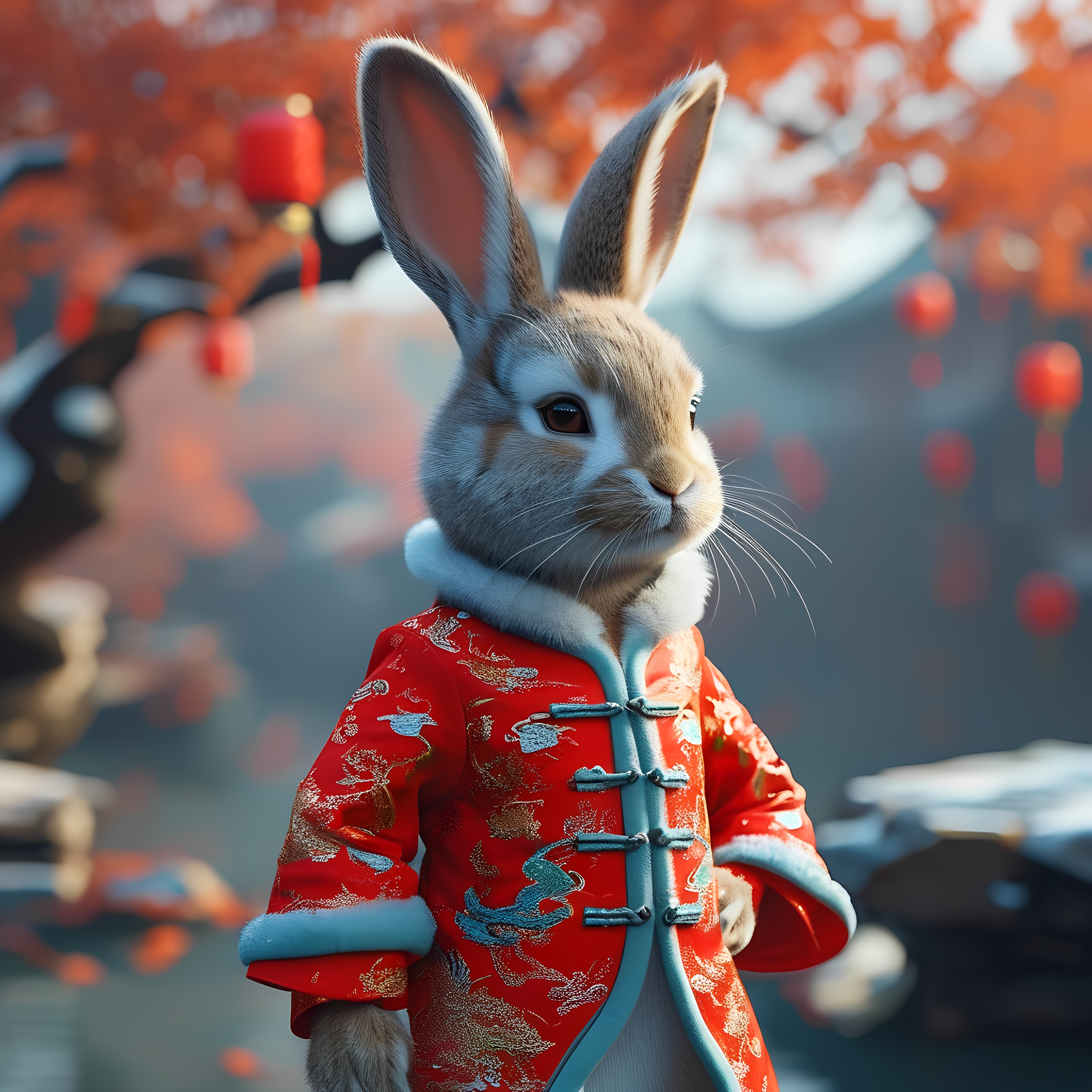 Rabbit Proud Traditional Attire Autumn 1