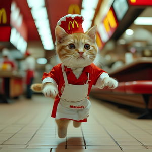 Realistic Cat Chef Mcdonalds 1