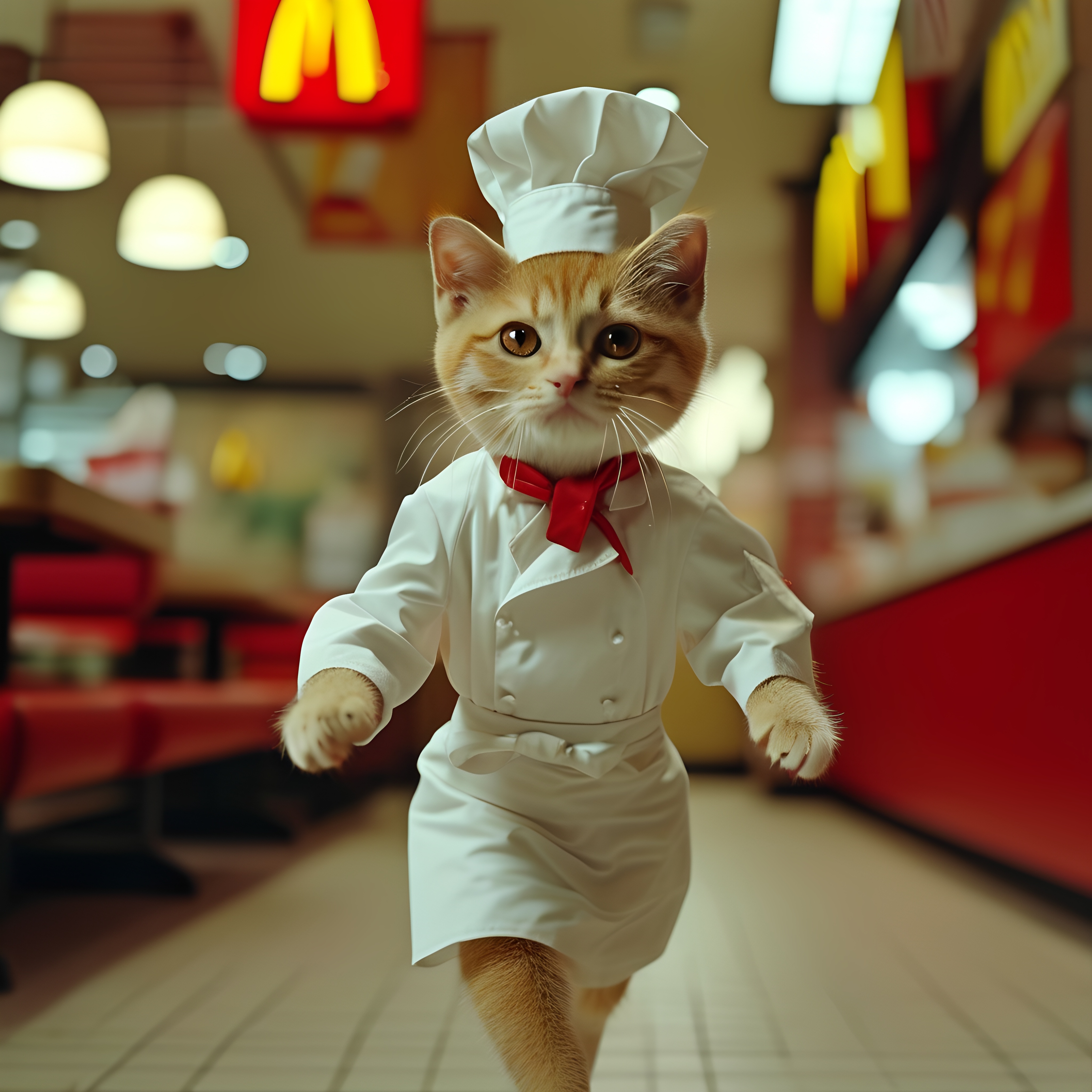 Realistic Cat Chef Mcdonalds 2
