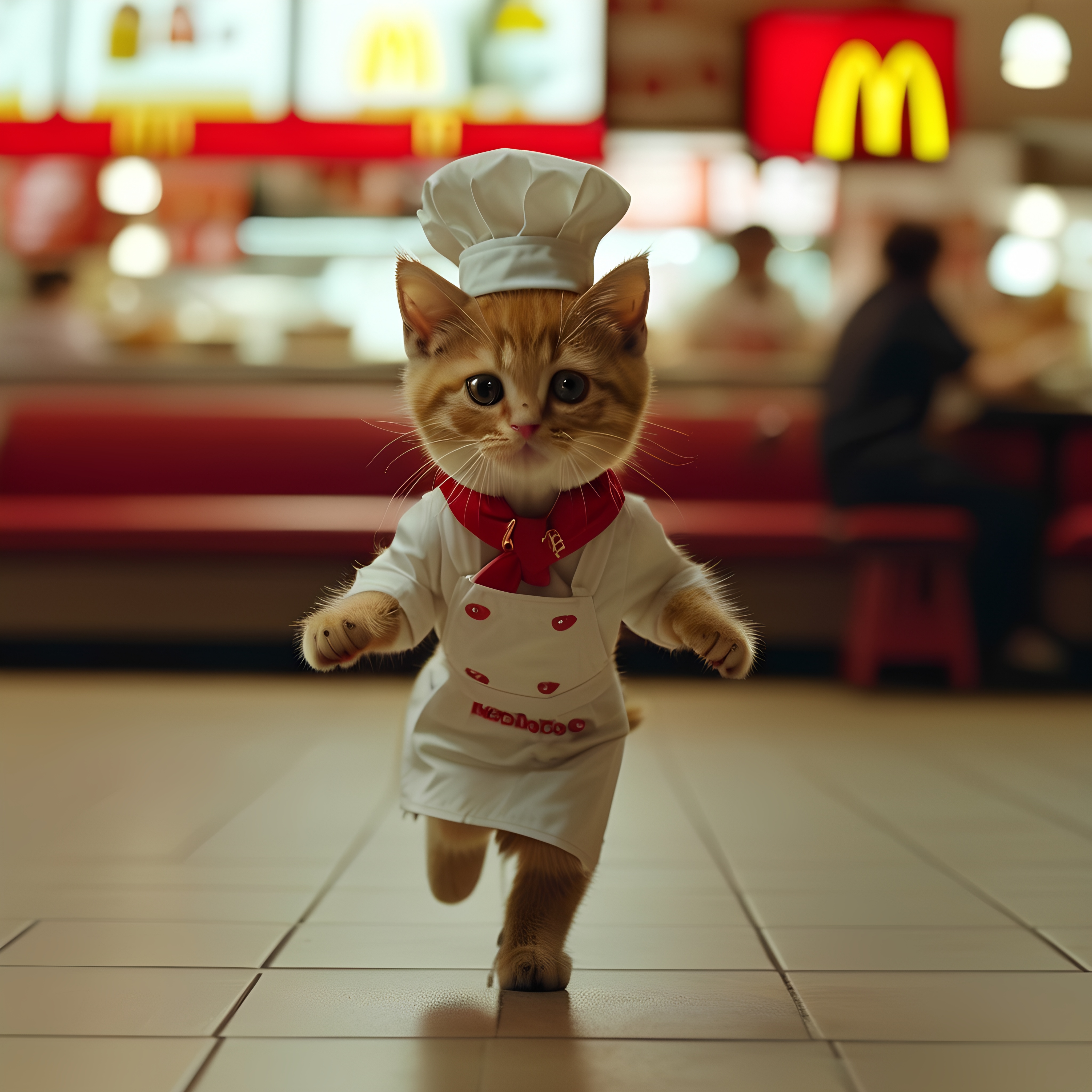 Realistic Cat Chef Mcdonalds 3