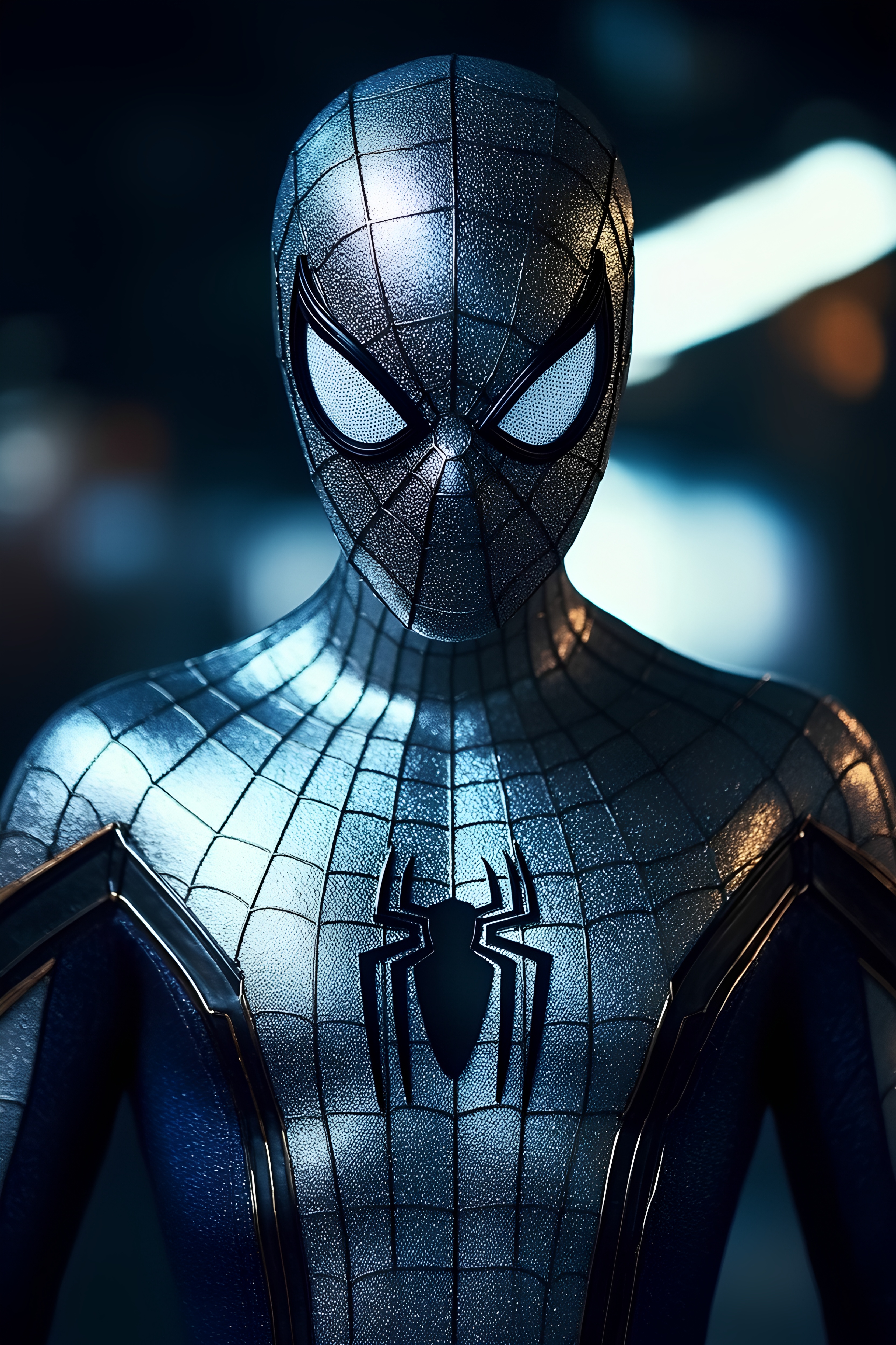 Realistic Spiderman Silver Suit 1