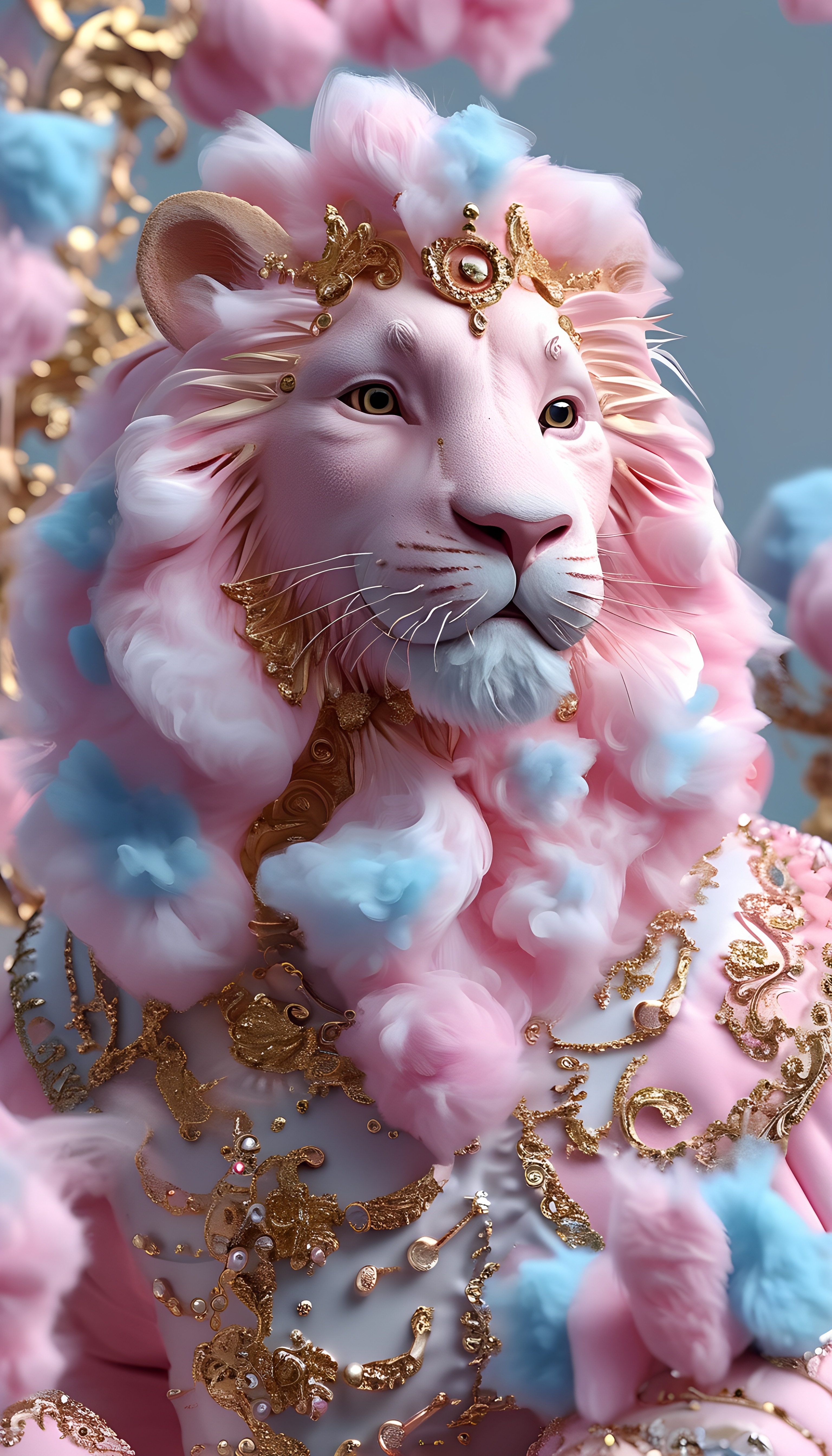 Regal Pastel Lion Dreamy Sky 2
