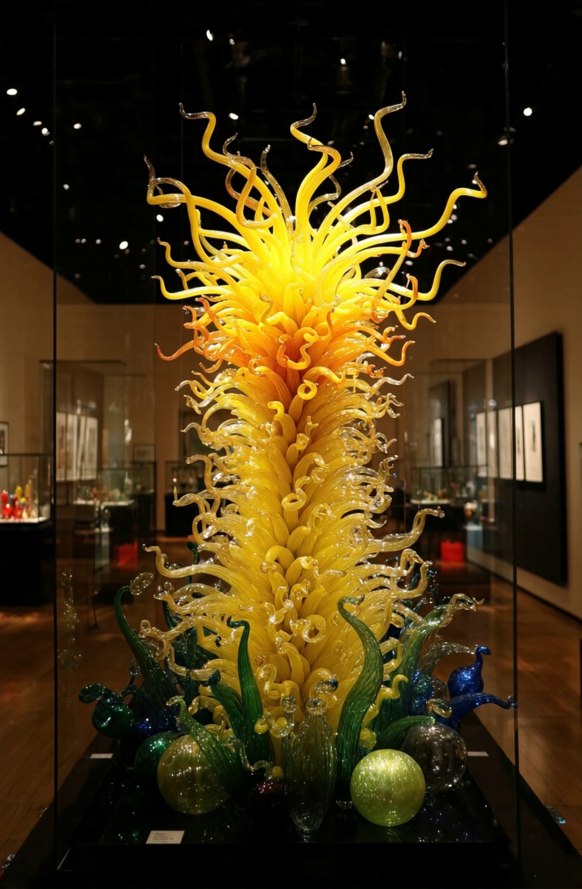 Colorful Glass Sculpture Coral Inspired Museum Display Video 1 – video thumbnail