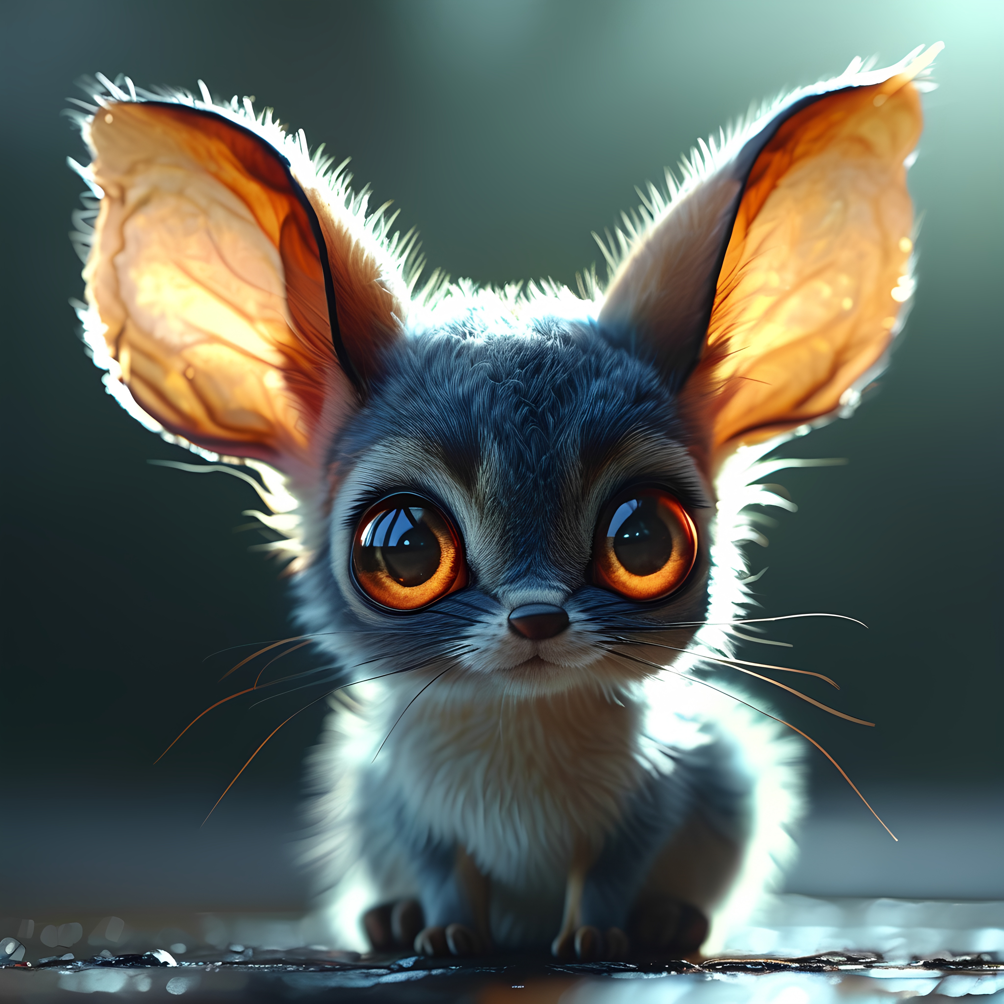 Cute Big Eyed Creature In Sunset Light 1