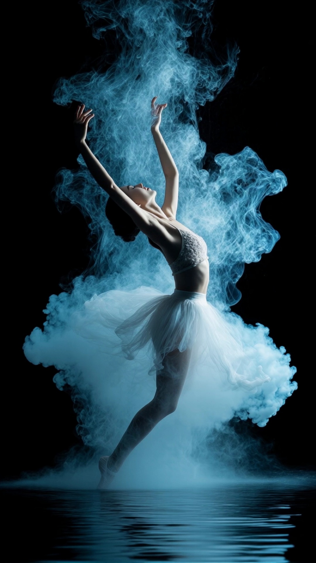 Dancer Slow Motion Blue Smoke Water Video 4 Thumbnail
