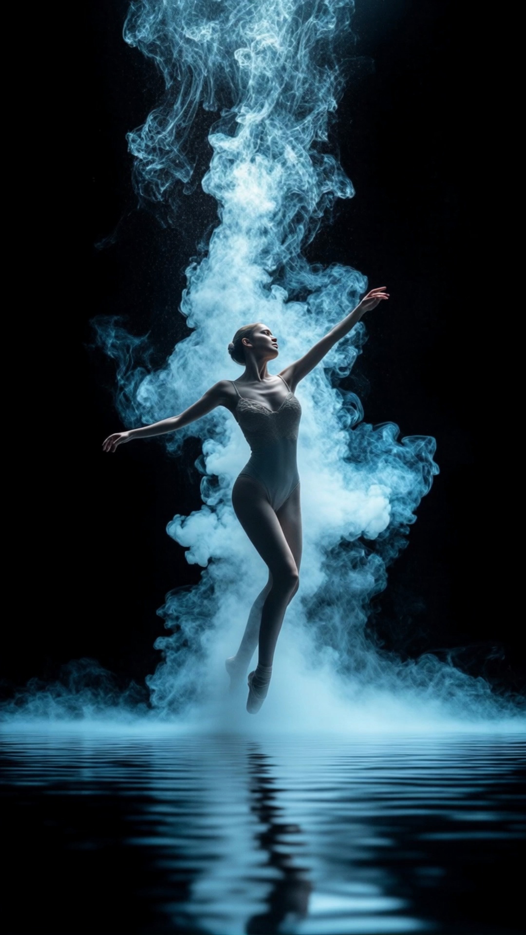 Dancer Slow Motion Blue Smoke Water Video 5 Thumbnail
