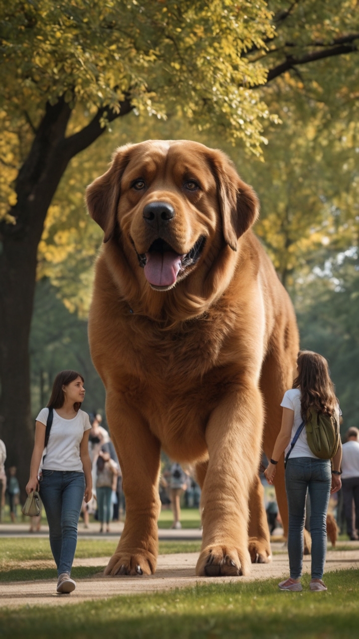Giant Dog Park Walk Surreal 1