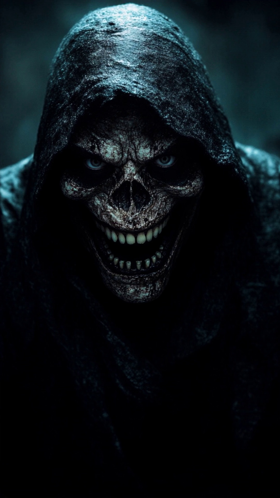 Grim Reaper Skull Hooded Figure Horror Smile Video – video thumbnail