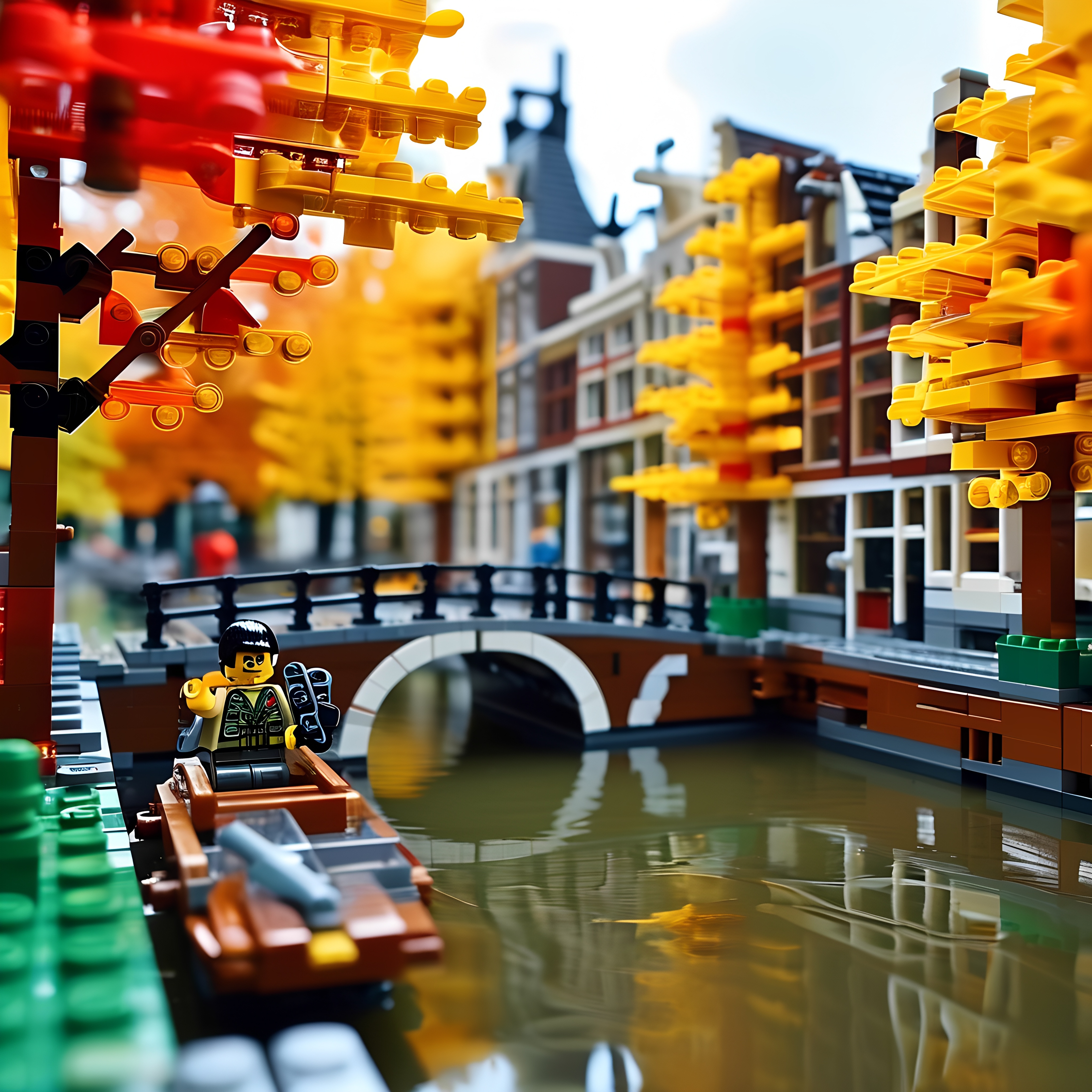 Lego Amsterdam Canal Bridge Boat