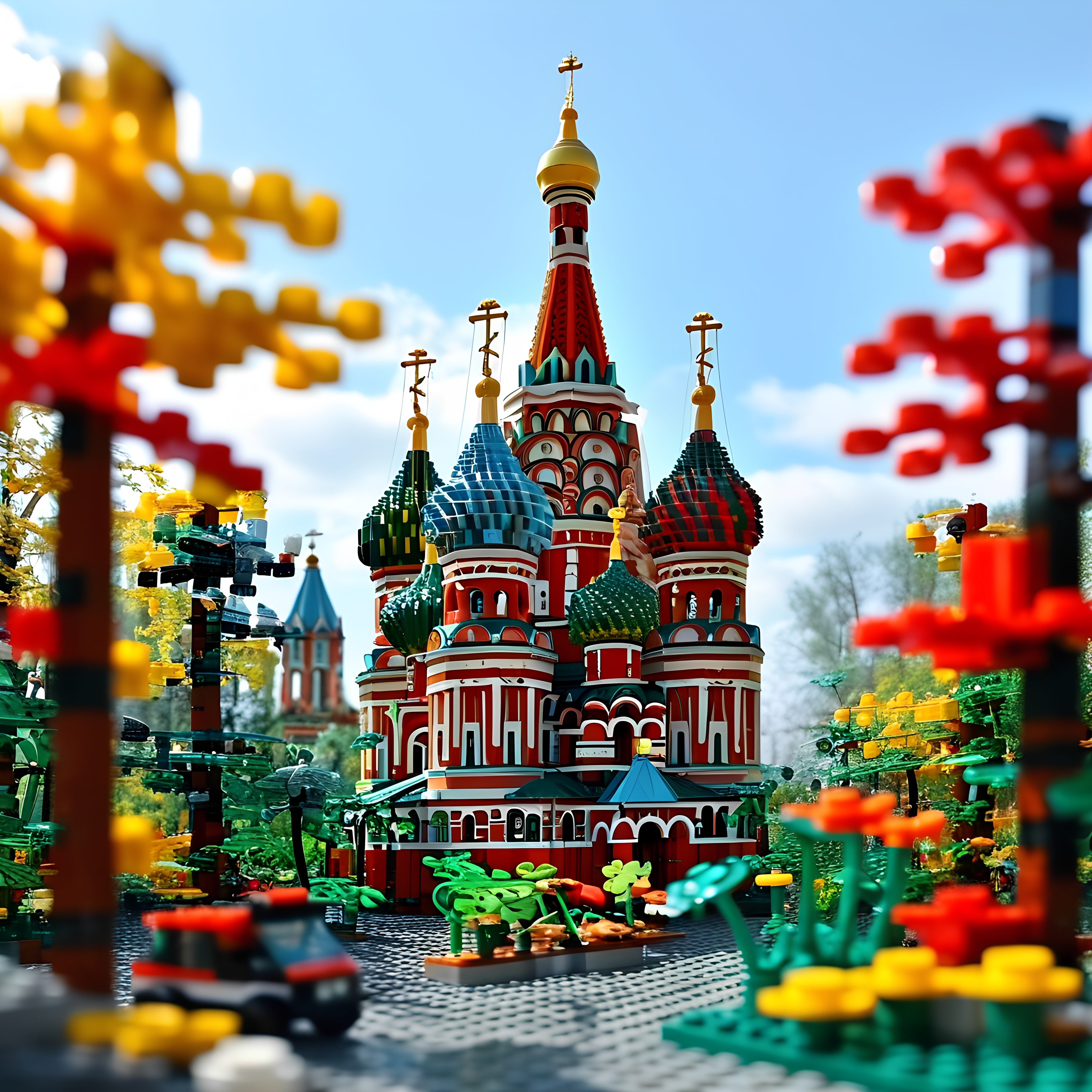 Lego Saint Basils Cathedral Moscow Diorama