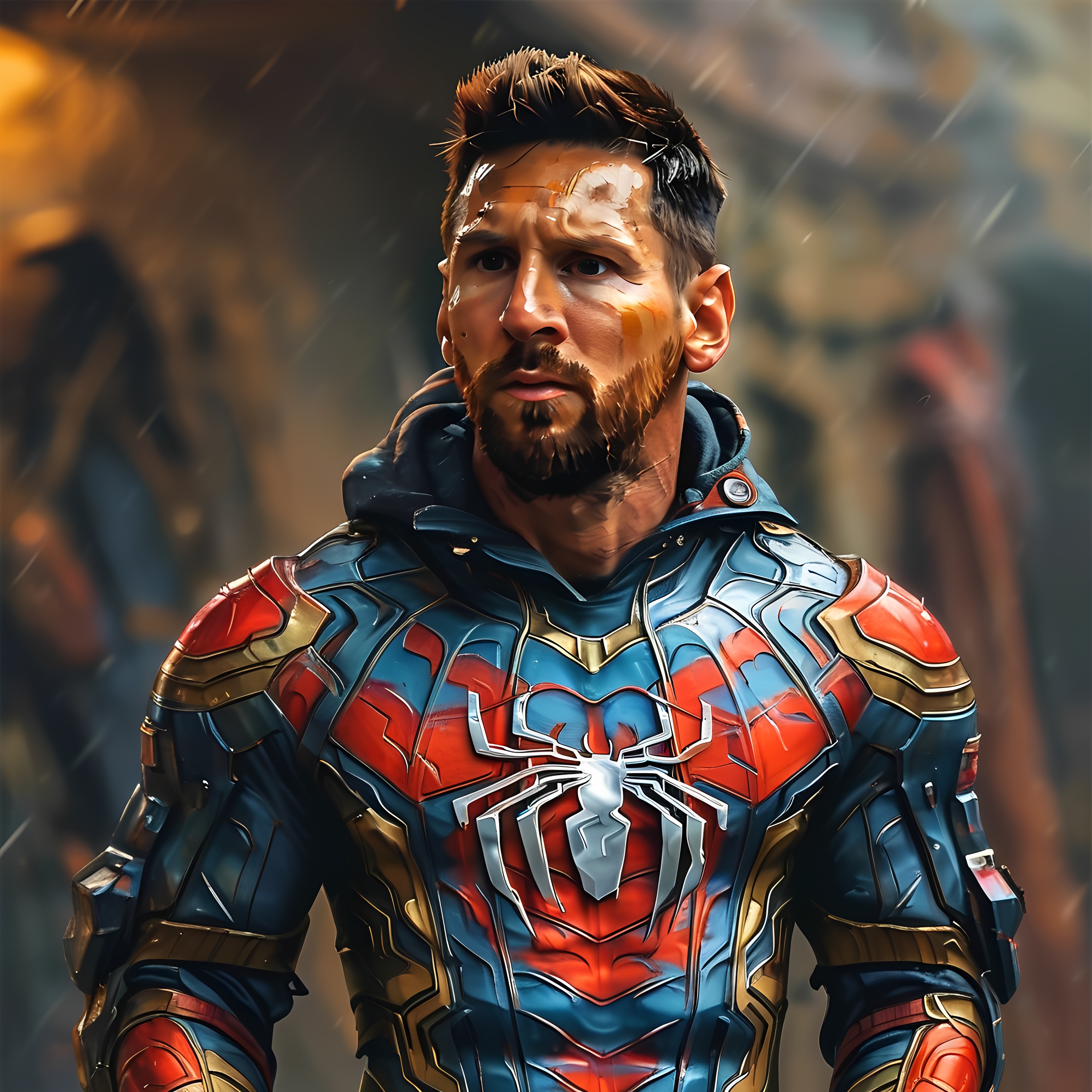 Lionel Messi Spiderman Suit 2