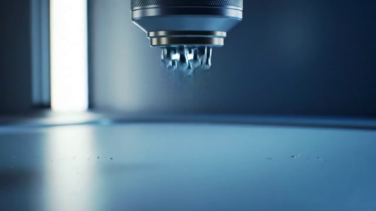 Liquid Metal Crystallization From Nozzle On Metal Surface Video 1 – video thumbnail