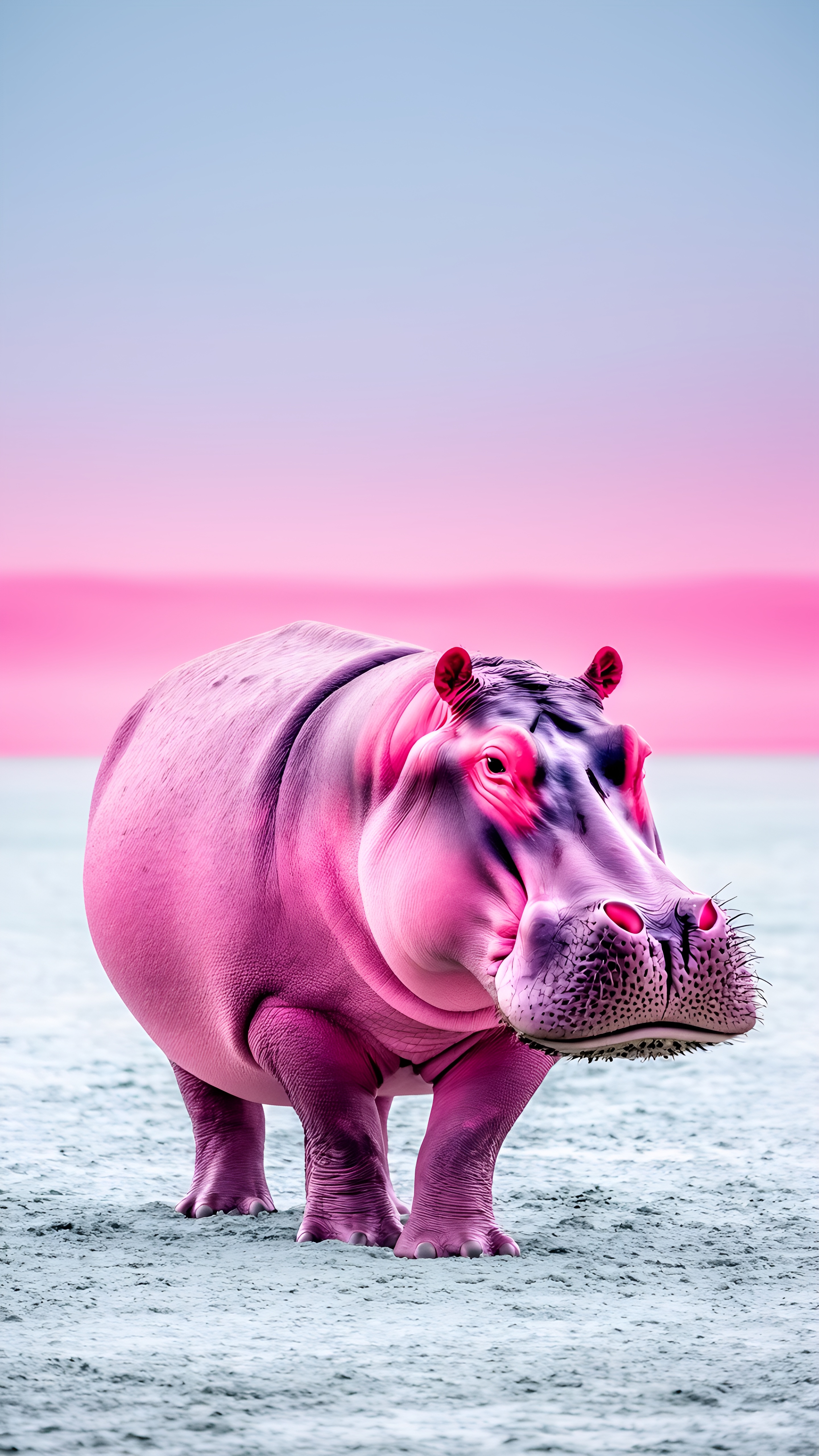 Realistic Pink Hippo