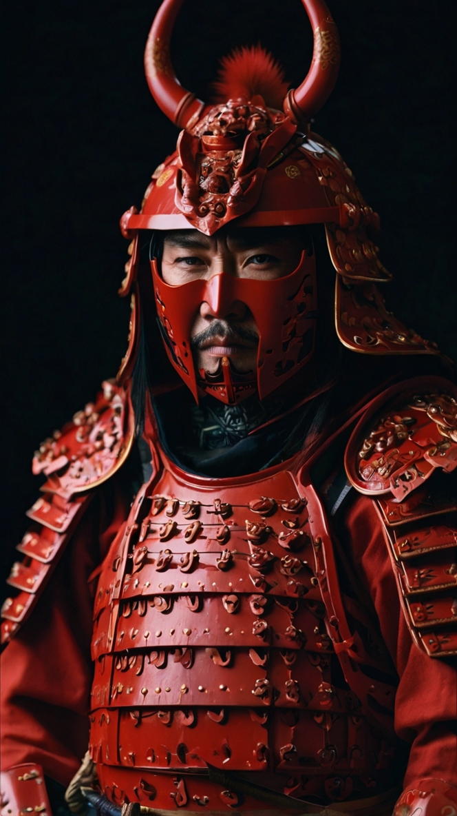 Samurai Warriors Red Gold Armor 1