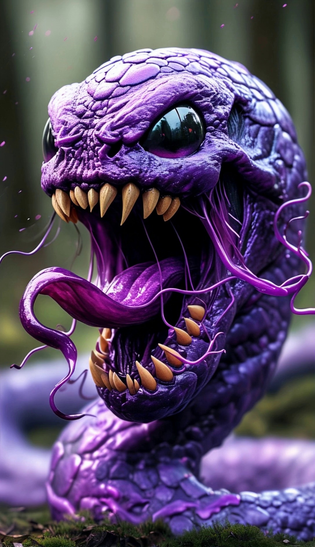 Venom Inspired Purple Monsters With Sharp Teeth And Slimy Texture Video 1 – video thumbnail