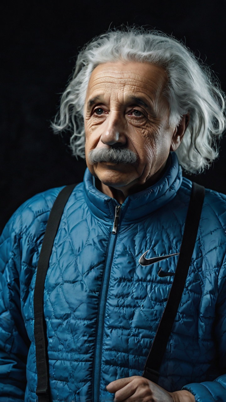Albert Einstein Blue Nike Outfit 2