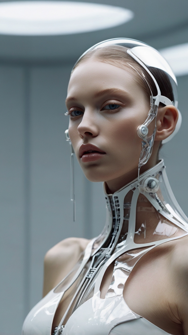 Avantgarde Fashion Model Clear Wings White Cyber Design 1