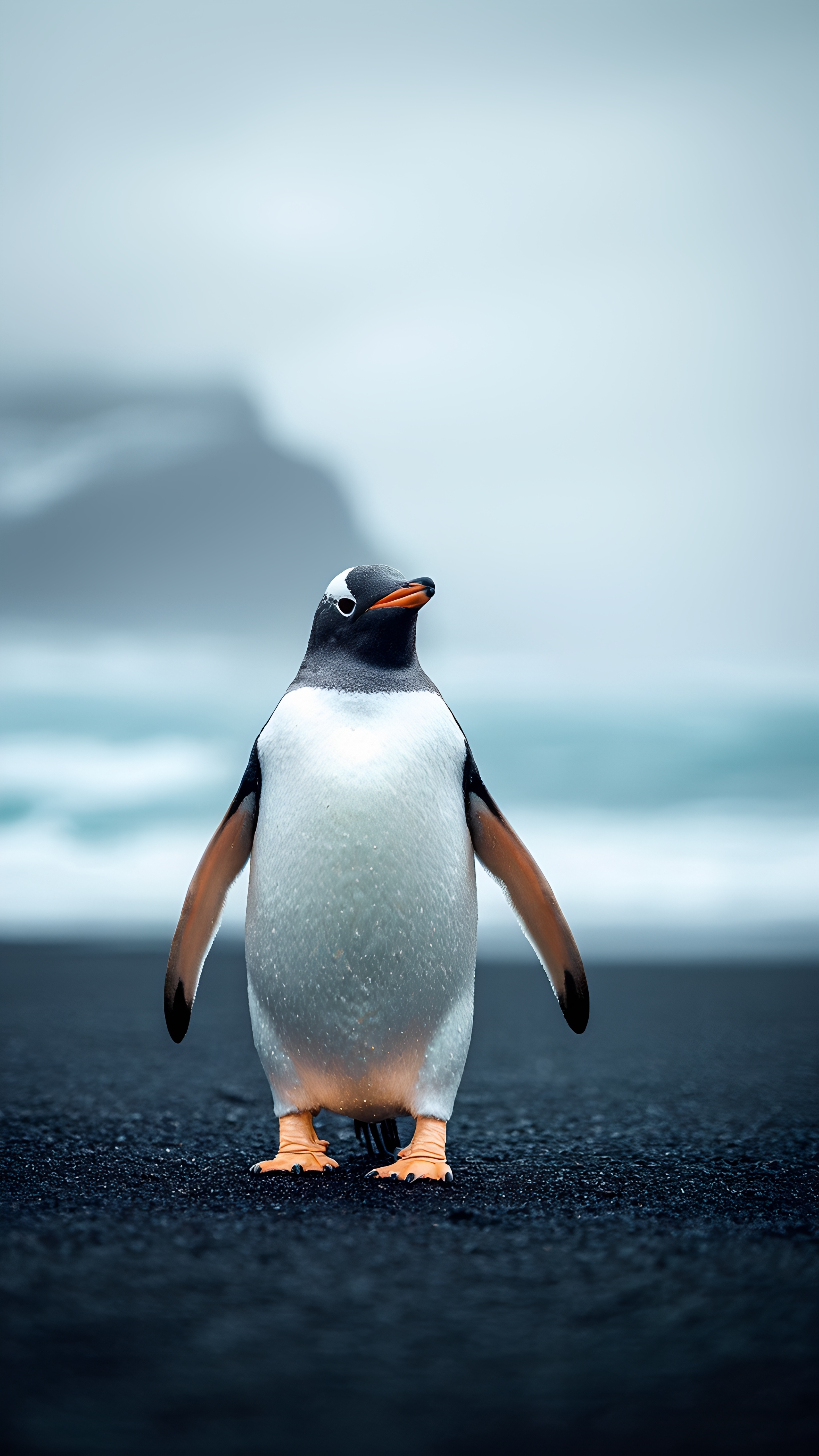 Beach Penguin Summer Scene 3