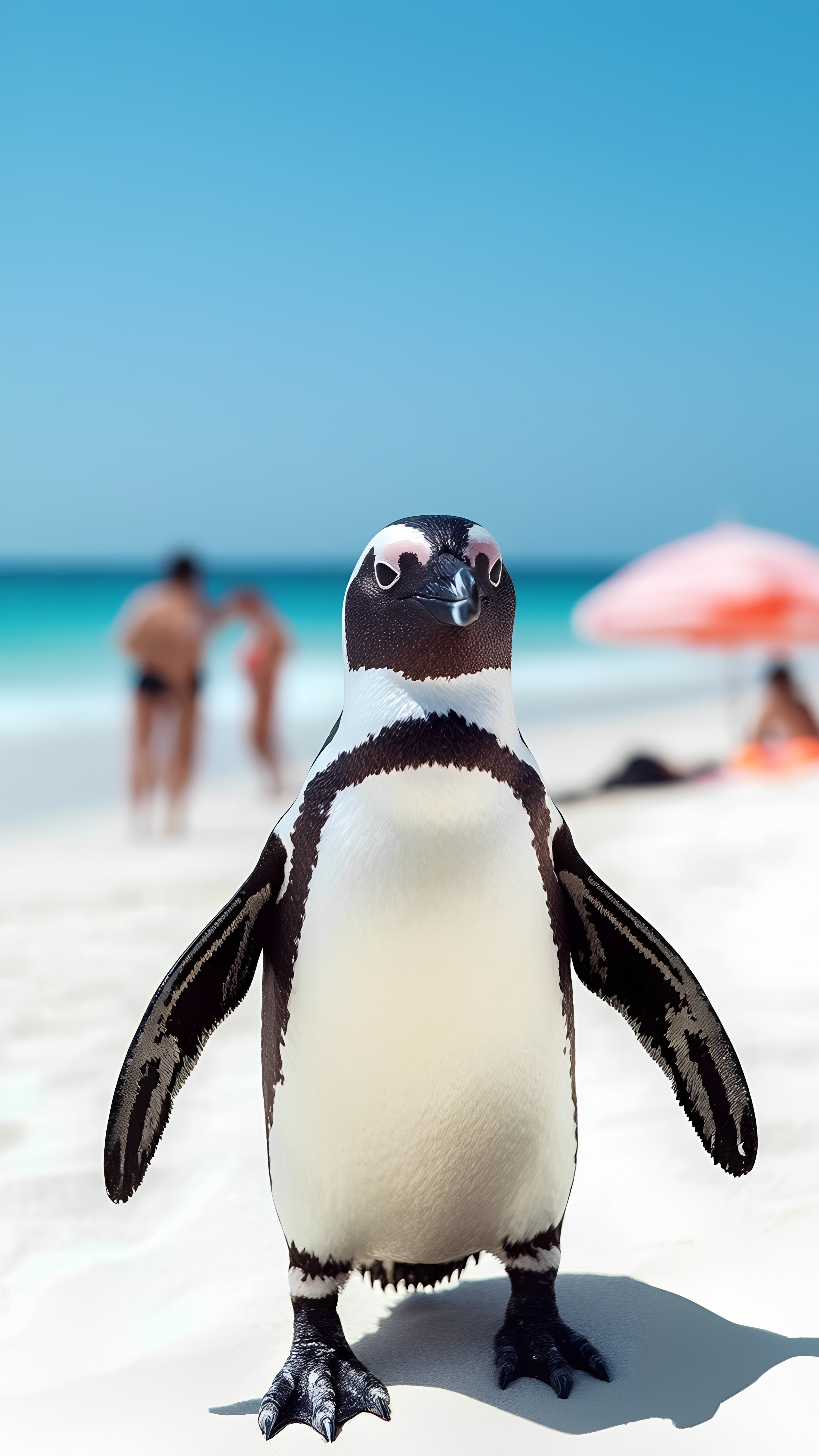 Beach Penguin Summer Scene 5