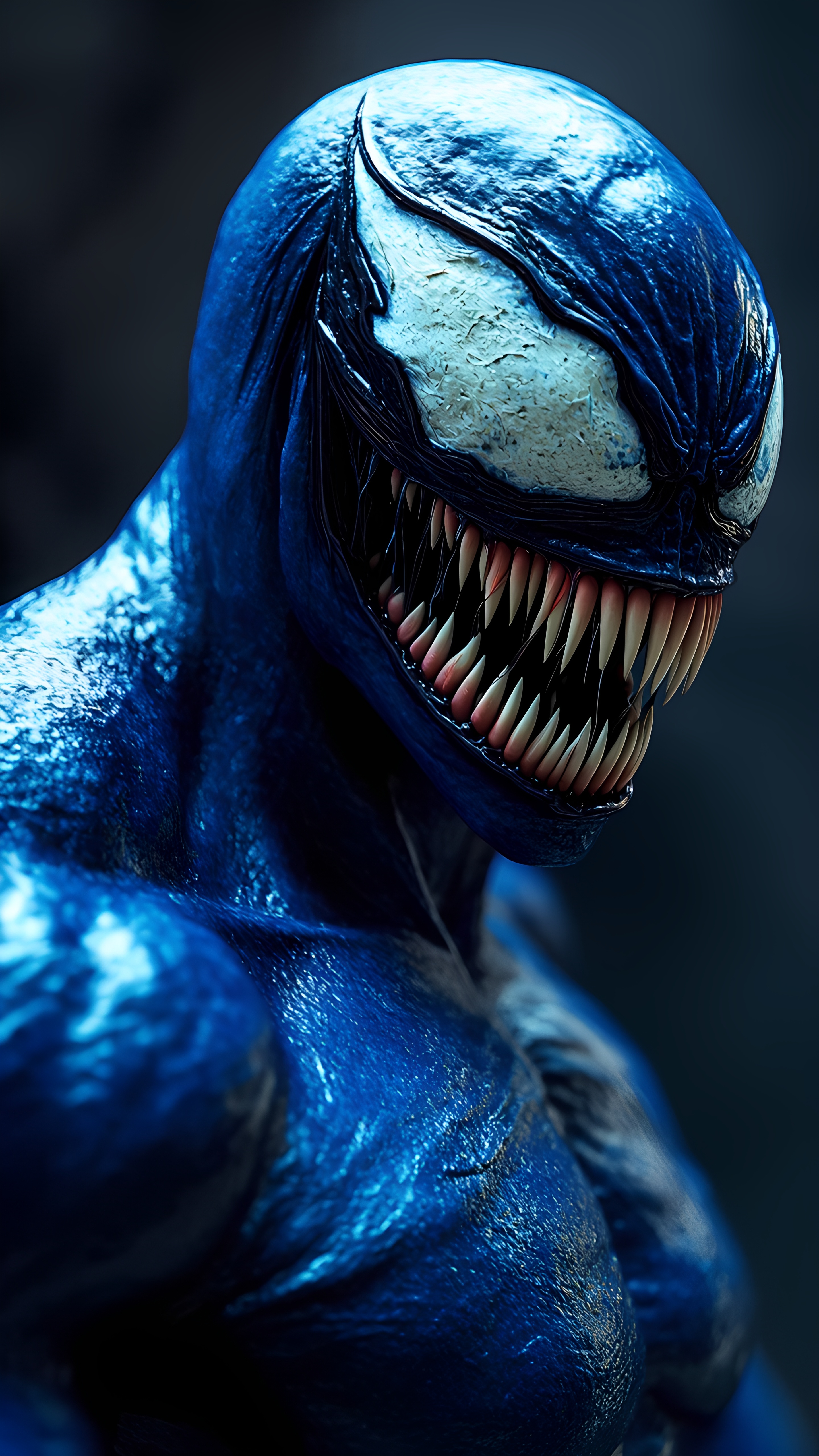 Blue Symbiote Monster Closeup