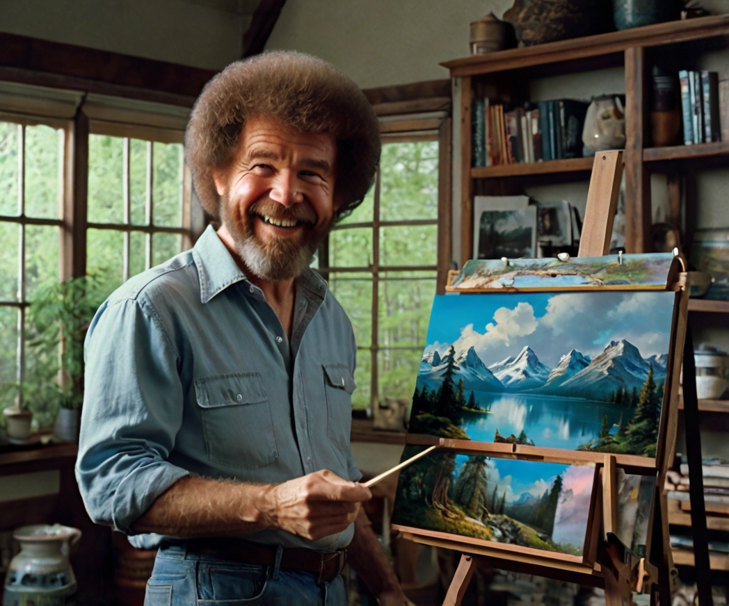 Bob Ross Mountain Painting Studio 1