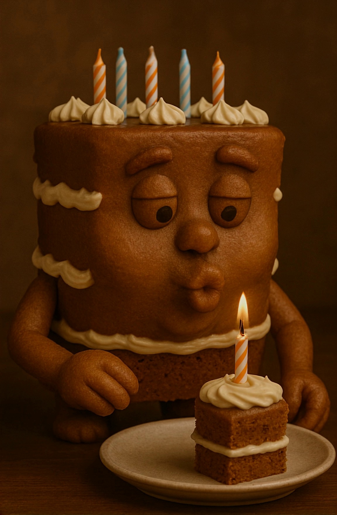 Cake Character Blowing Birthday Candle Video – video thumbnail