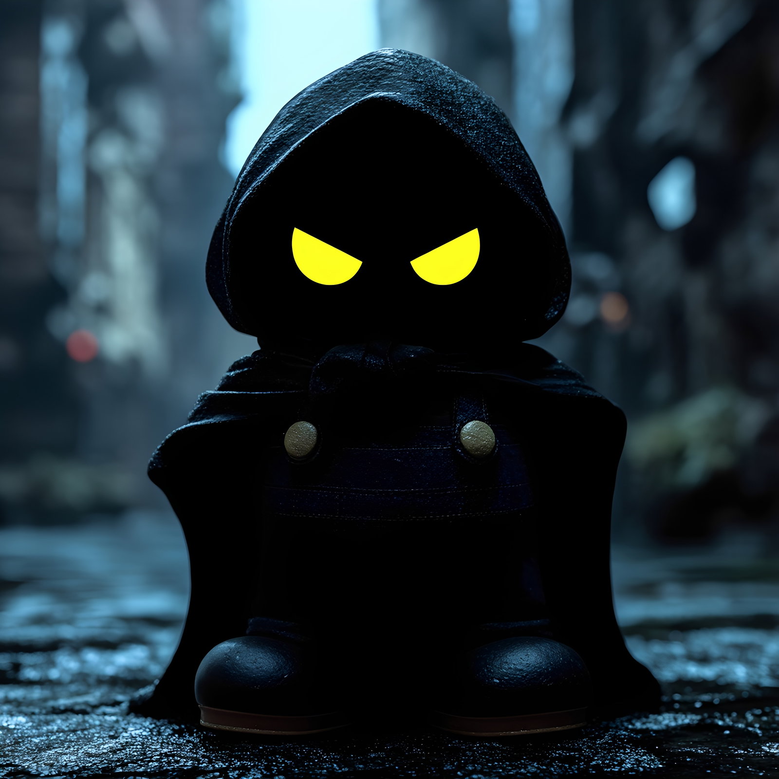 Chibi Hooded Character Glowing Eyes 2