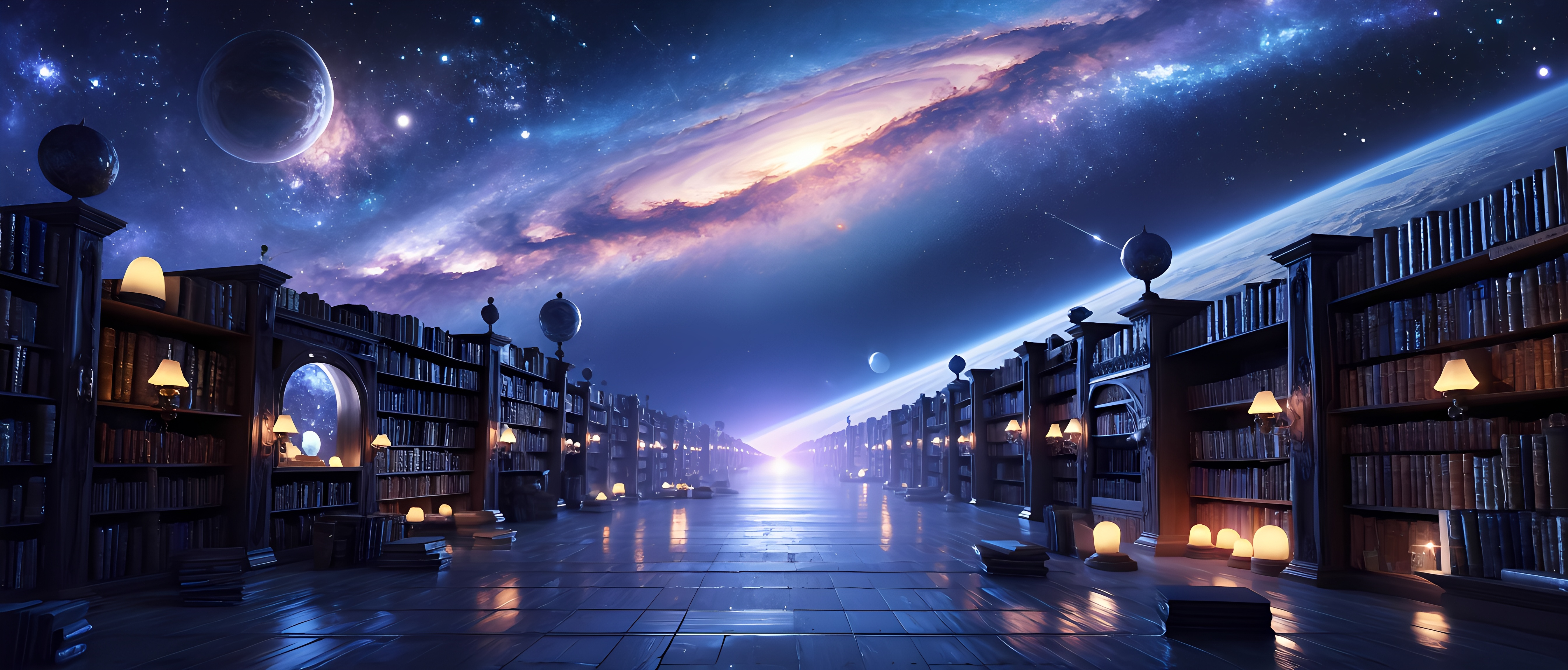 Cosmic Bridge Floating Galaxy Landscape 2