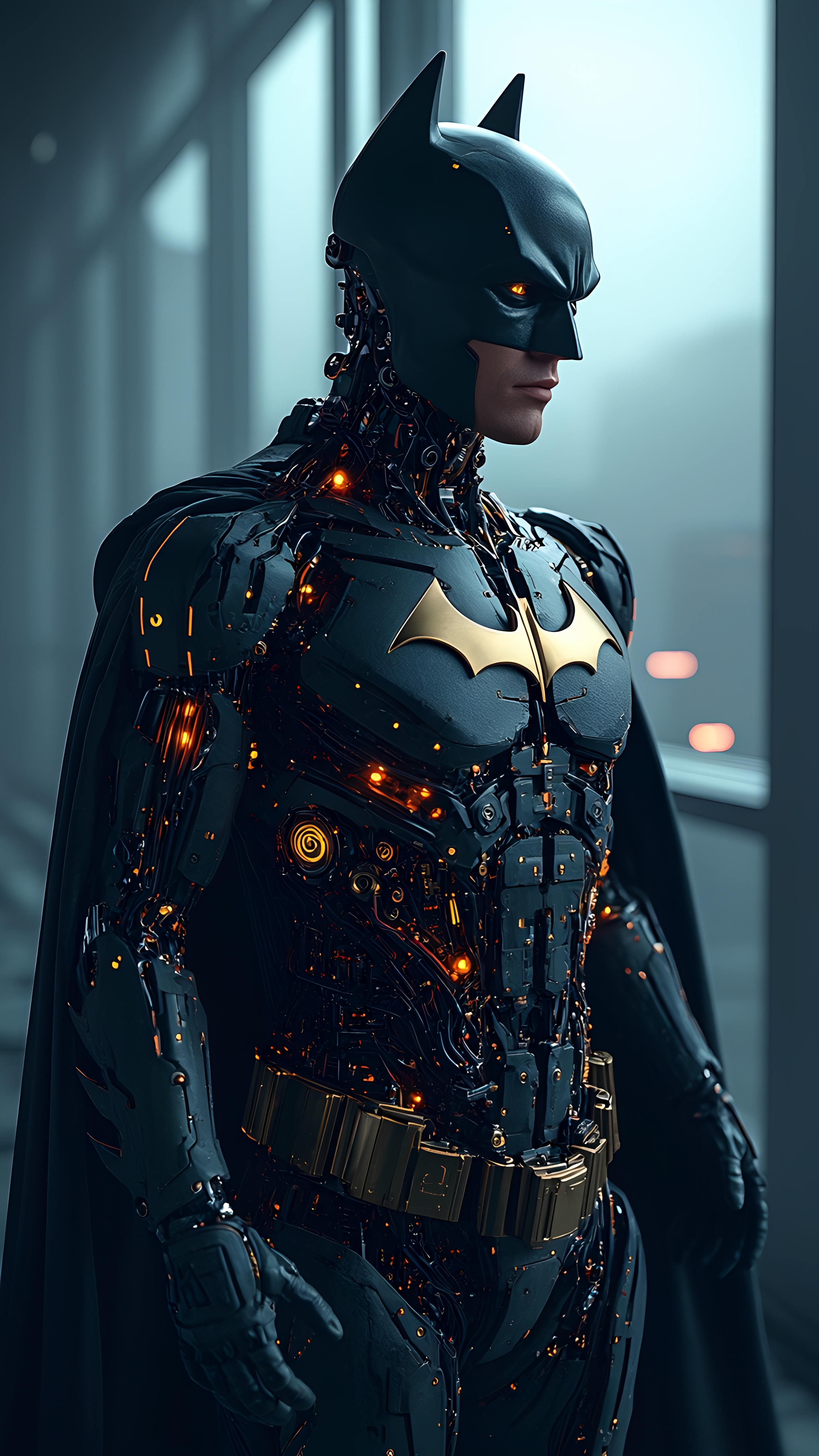 Cyberpunk Batman Robotic Armor 1