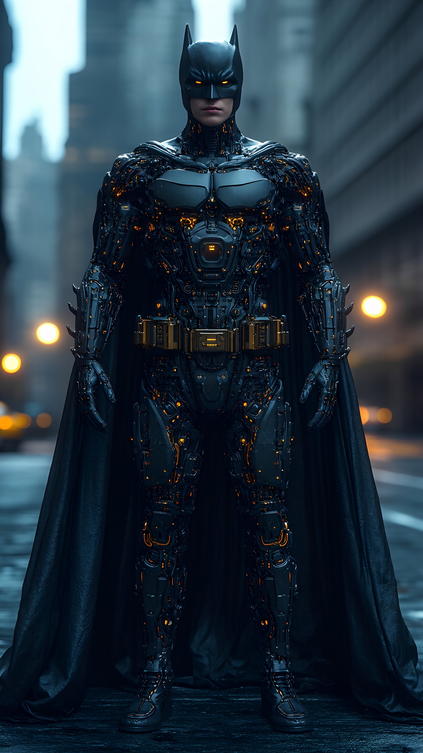 Cyberpunk Batman Robotic Armor 2