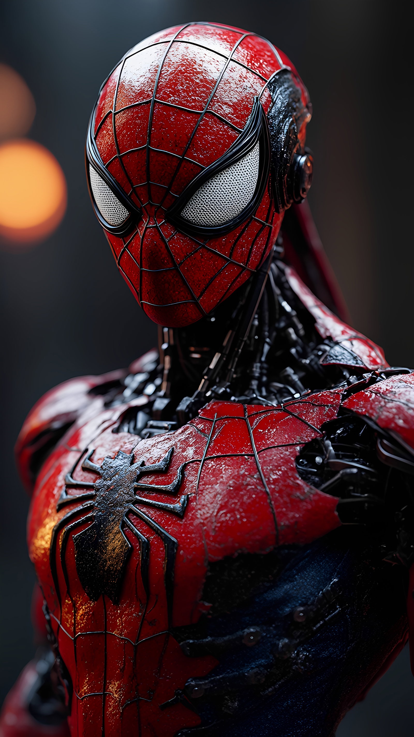 Cyborg Spider Man Robotic Closeup 3