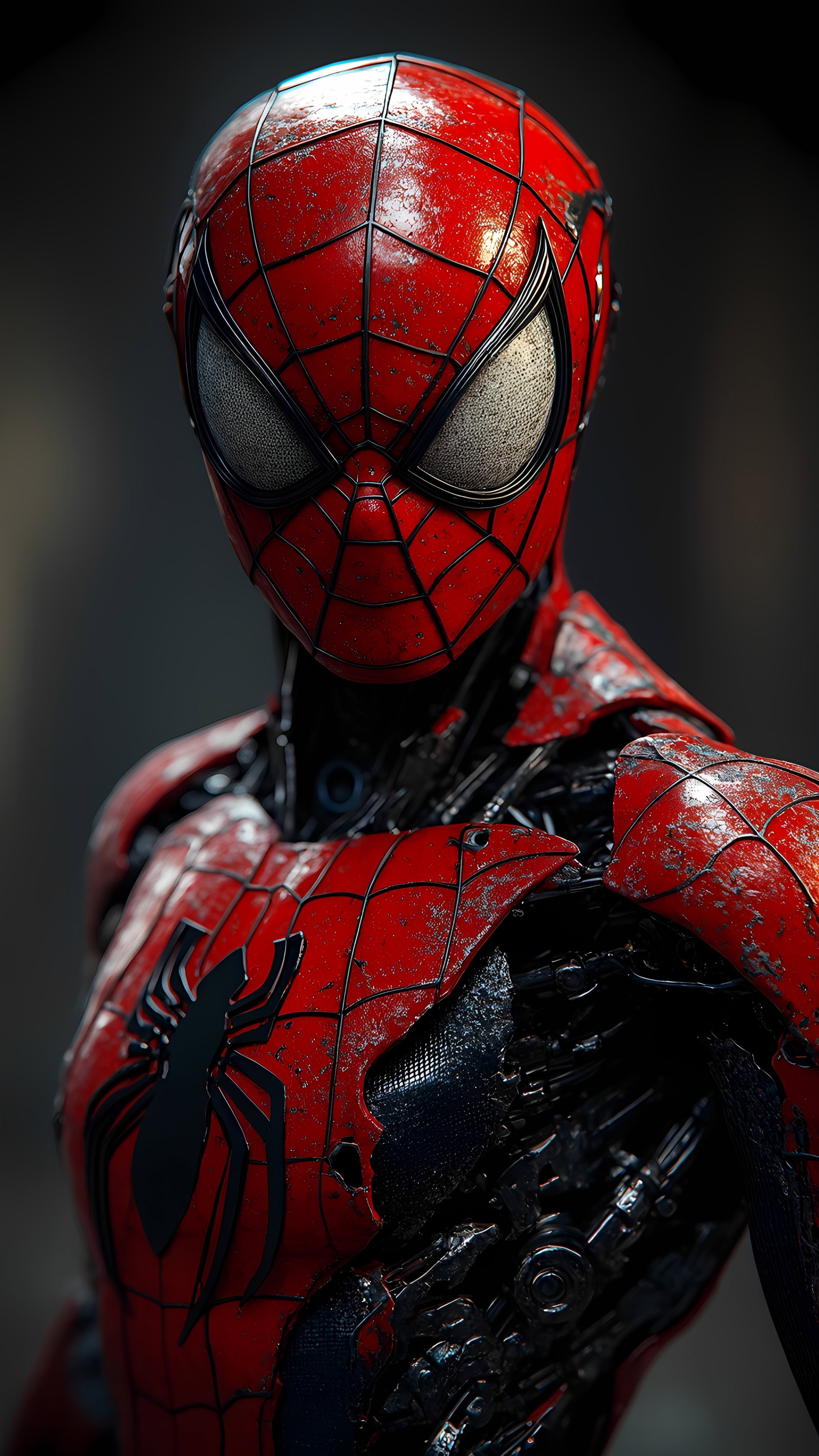 Cyborg Spider Man Robotic Closeup 4