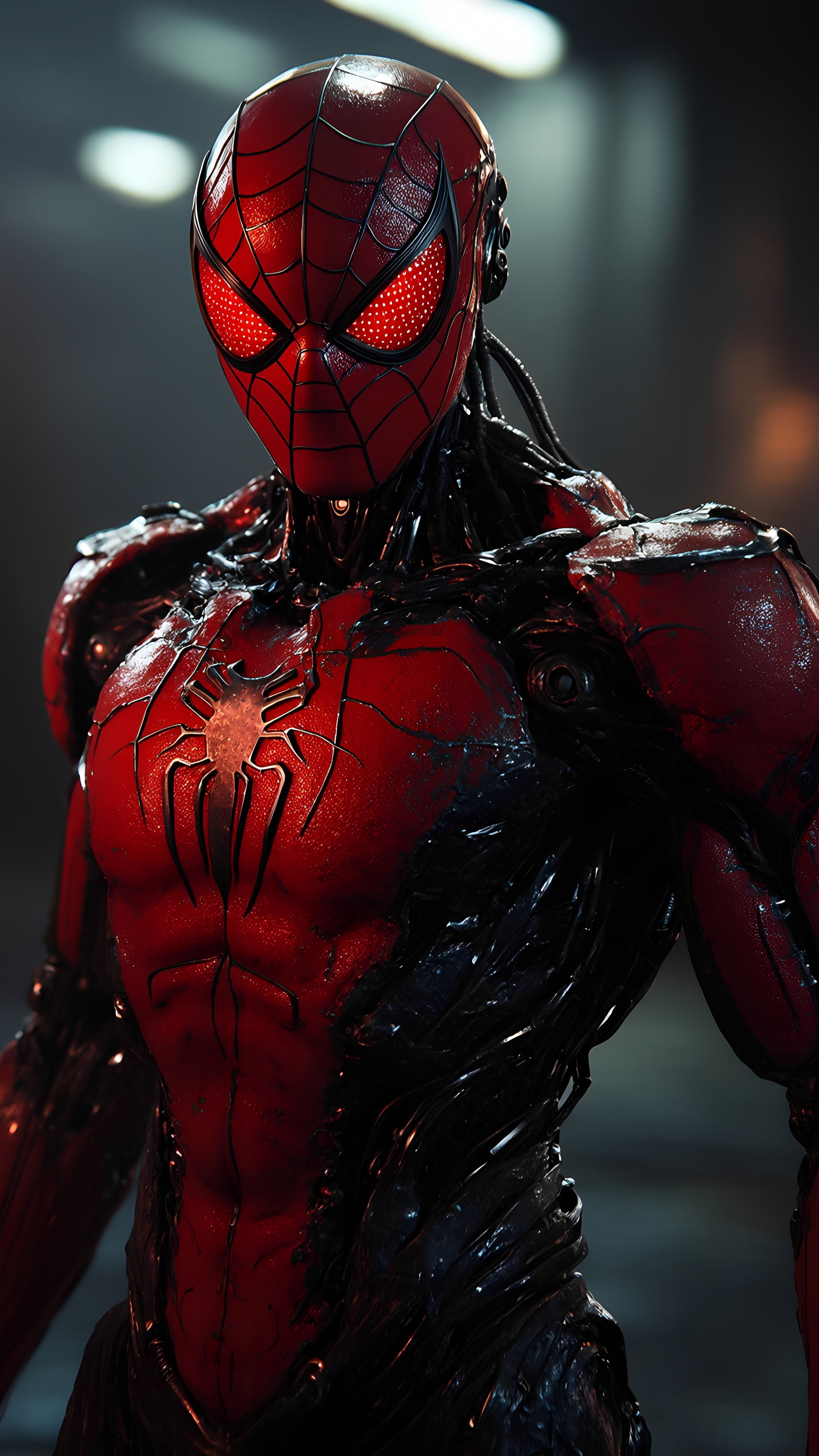Cyborg Spider Man Robotic Closeup 5