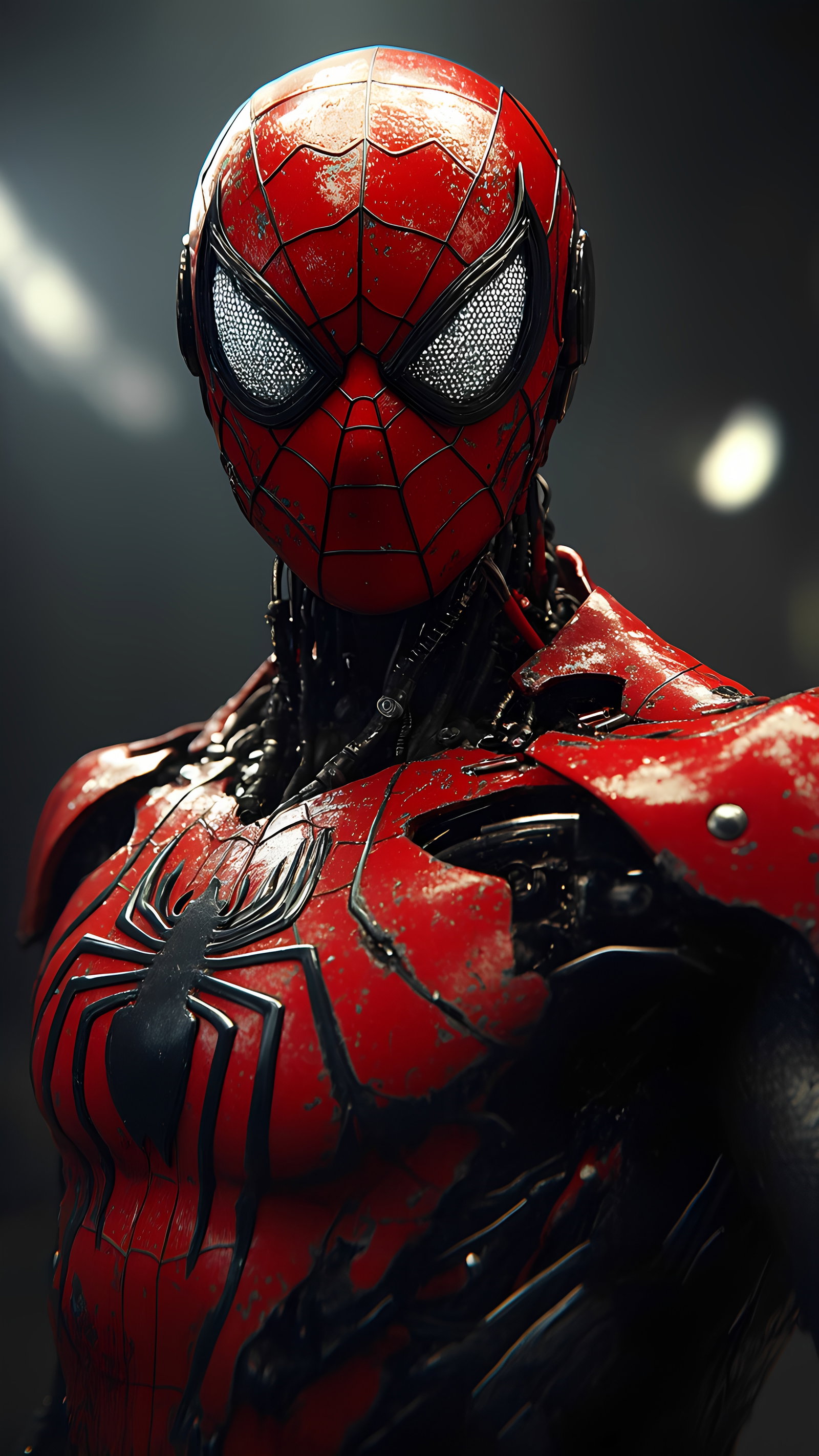 Cyborg Spider Man Robotic Closeup 6